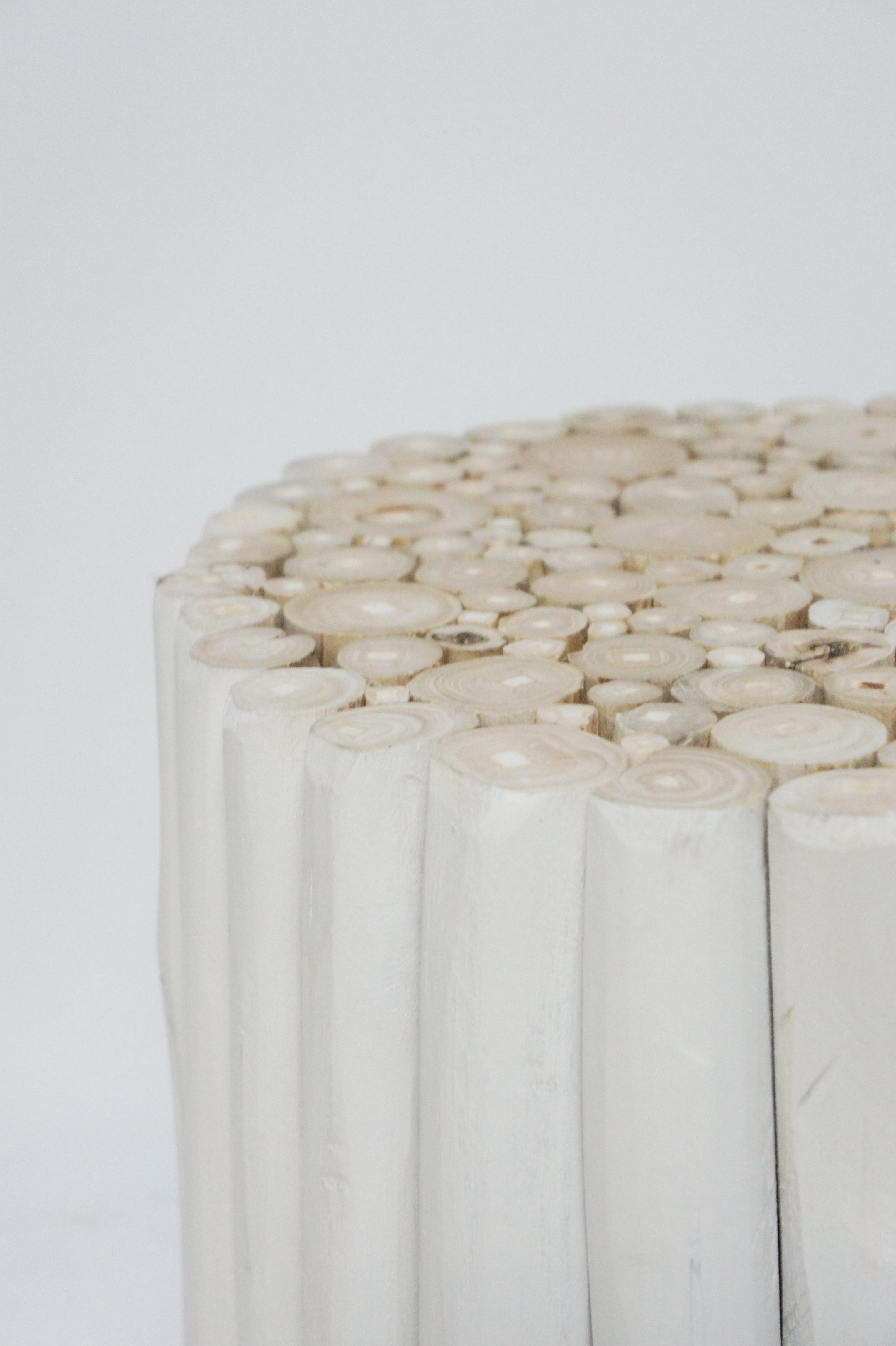 Prelude Teak Log Sidetable - White-Furniture-Robert Mark-The Bay Room