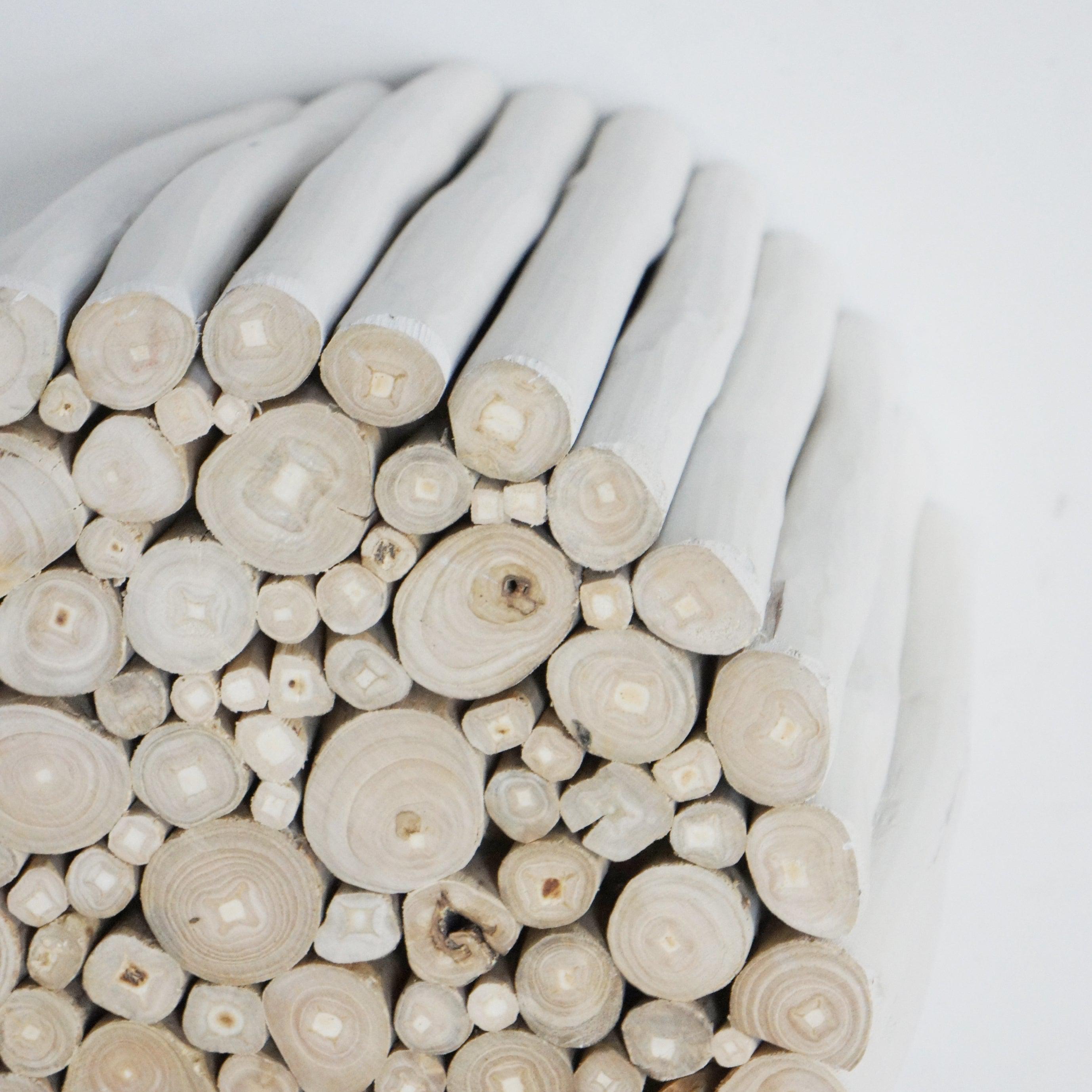 Prelude Teak Log Sidetable - White-Furniture-Robert Mark-The Bay Room