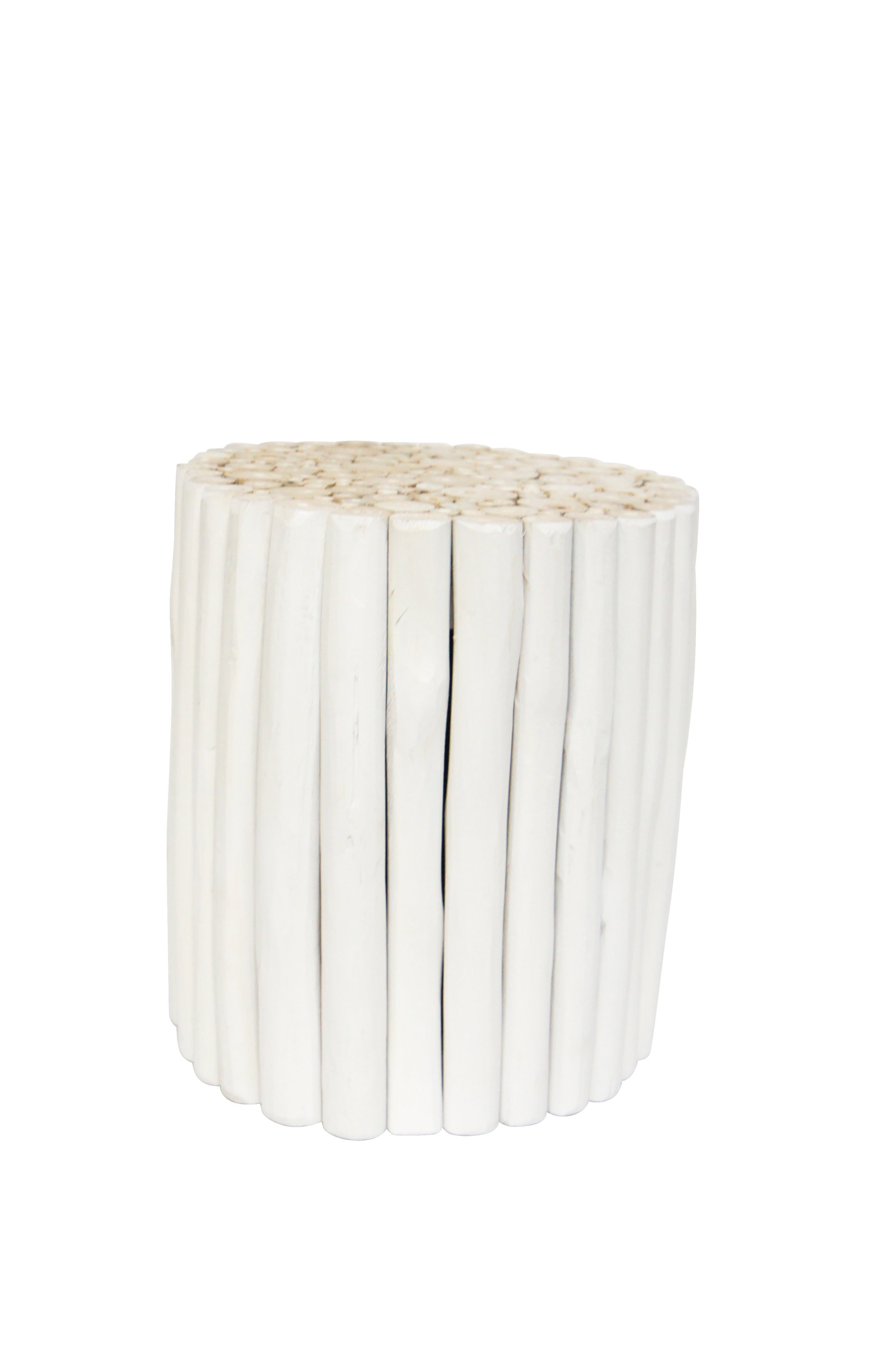 Prelude Teak Log Sidetable - White-Furniture-Robert Mark-The Bay Room