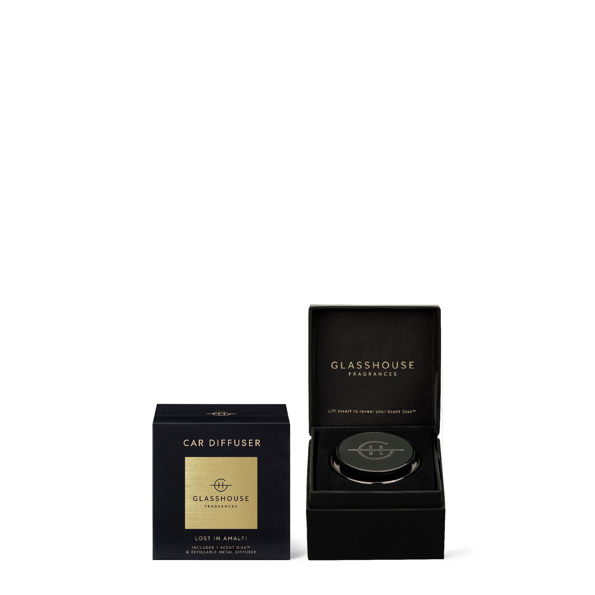 Refillable Metal Car Diffuser - Asst Fragrances-Candles & Fragrance-Glasshouse-The Bay Room