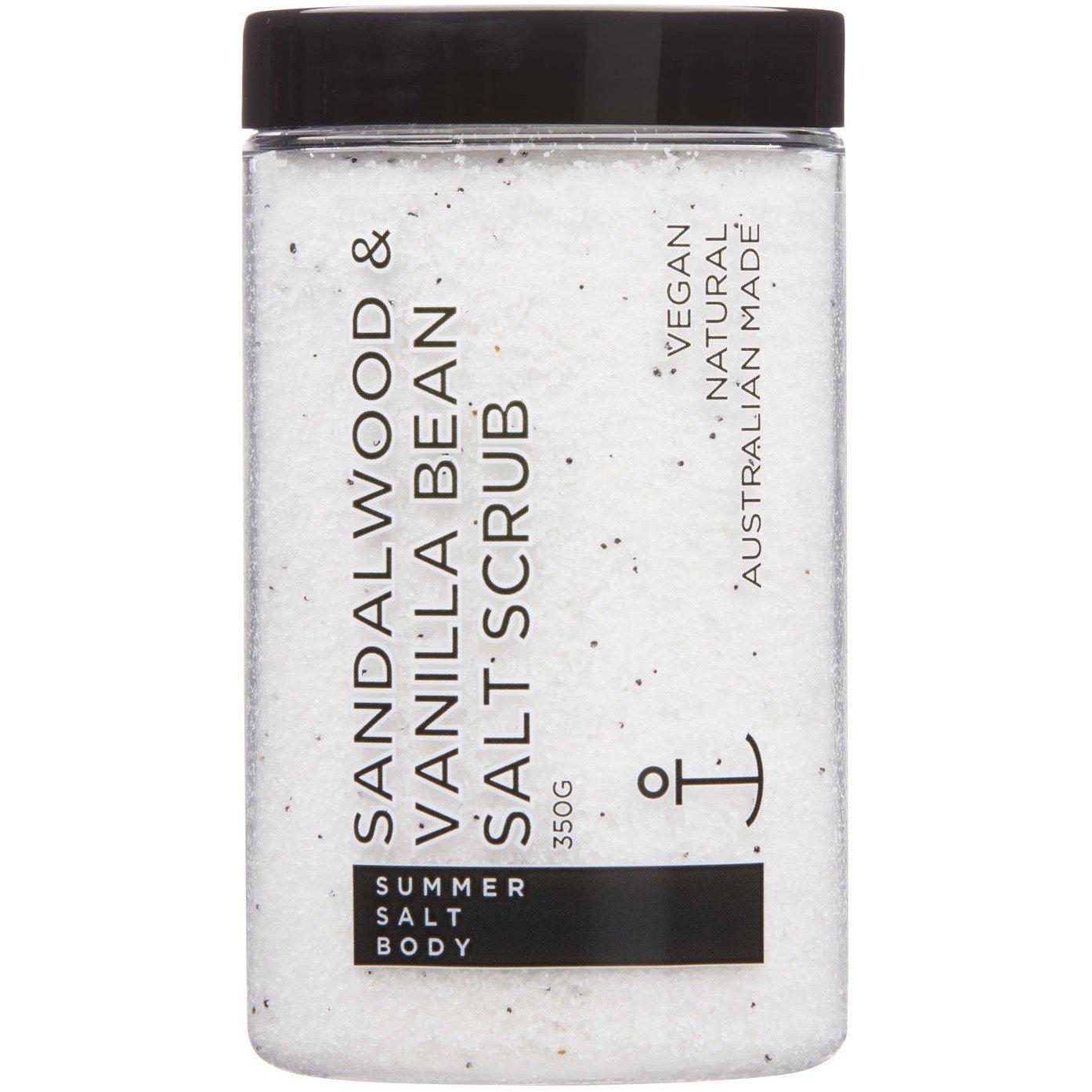 Sandalwood & Vanilla Bean Salt Scrub - 350g Tub-Beauty & Well-Being-Summer Salt Body-The Bay Room