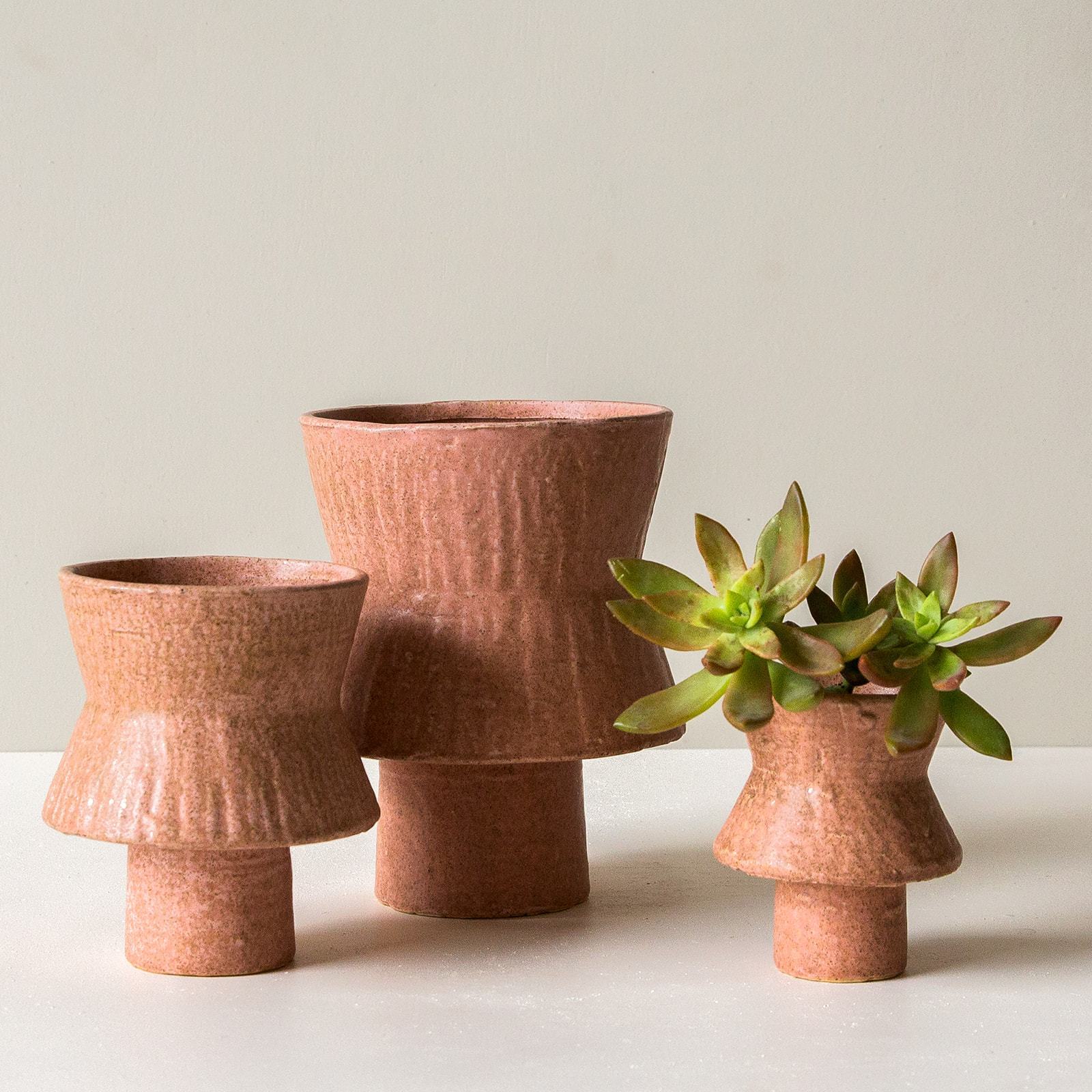 Sascha Vase - Terracotta - Medium-Pots, Planters & Vases-Indigo Love-The Bay Room