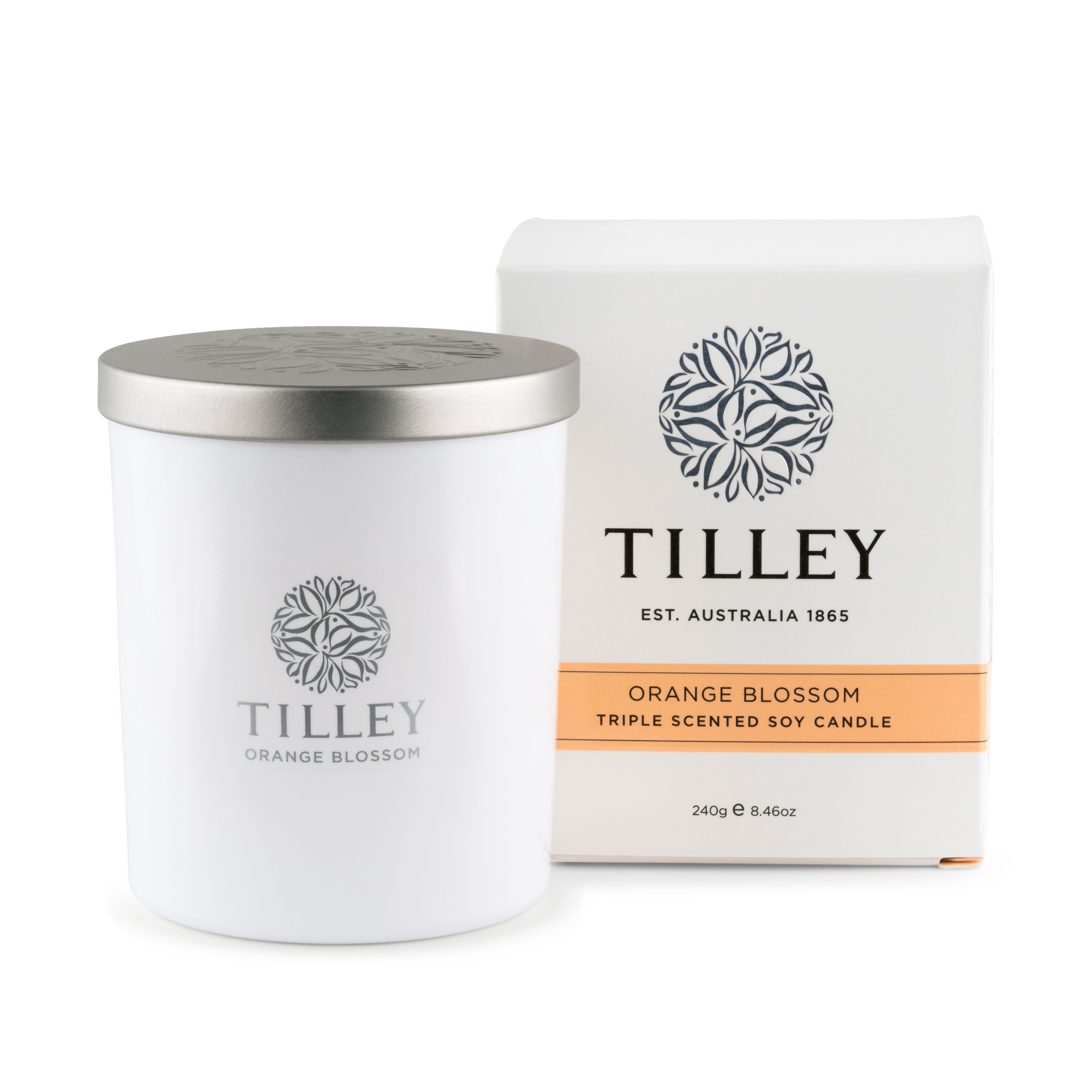 Soy Candle 240g / 45 Hour - Asst Fragrance-Candles & Fragrances-Tilley-Orange Blossom-The Bay Room