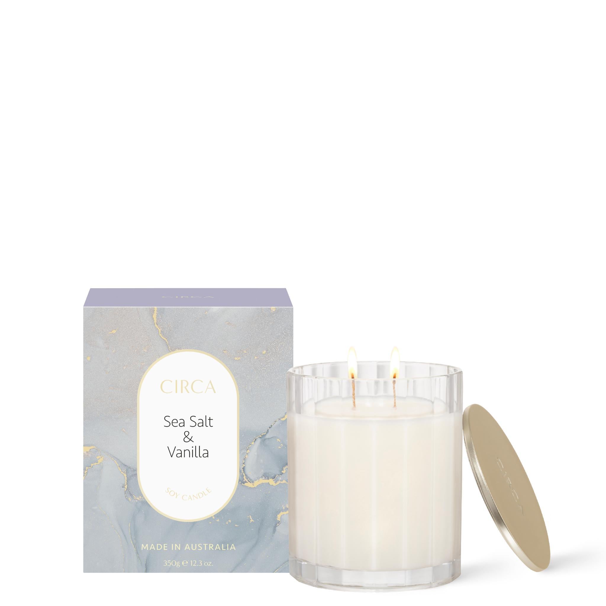 Soy Candle 350g - Asst Fragrance-Candles & Fragrances-Circa-Sea Salt & Vanilla-The Bay Room
