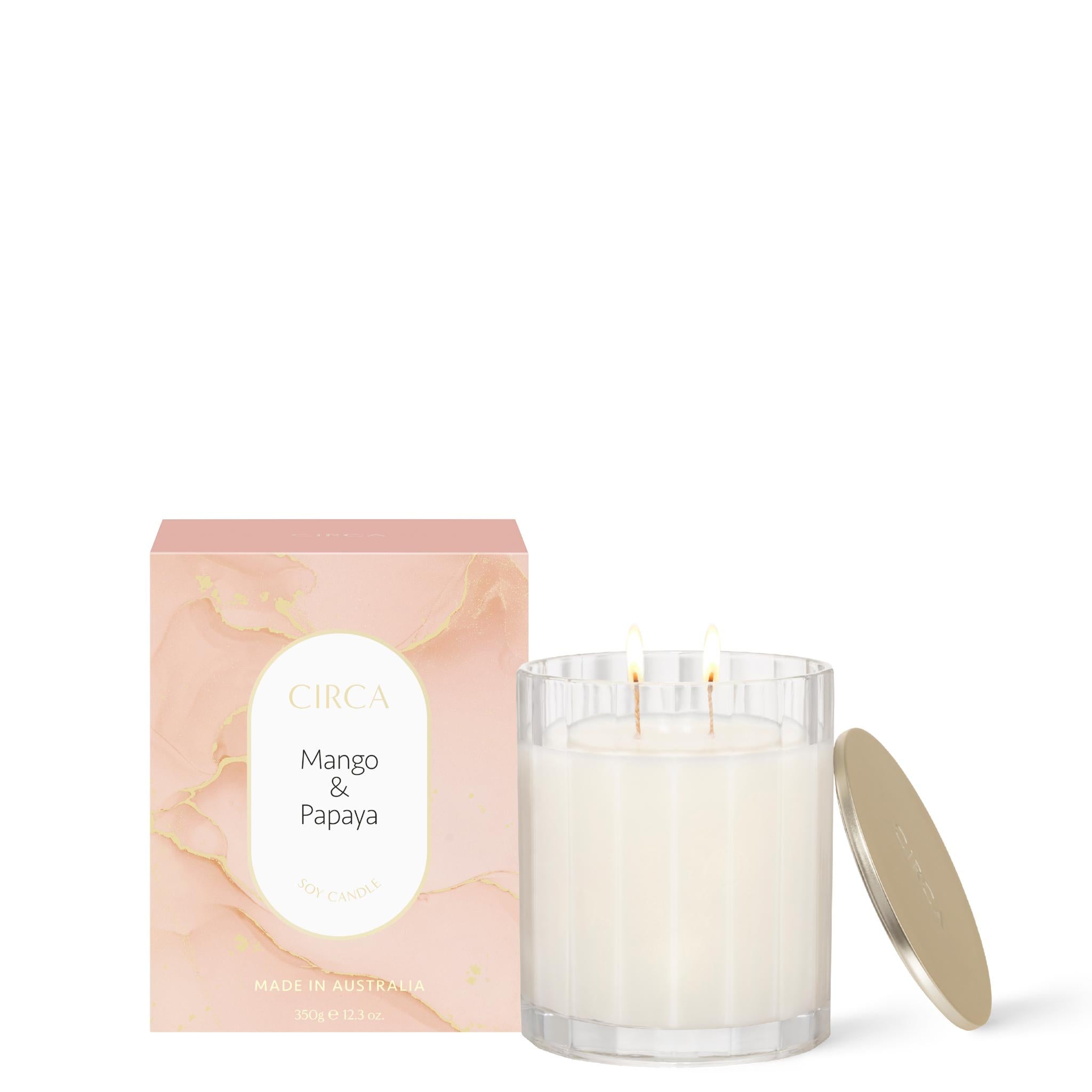 Soy Candle 350g - Asst Fragrance-Candles & Fragrances-Circa-Mango & Papaya-The Bay Room