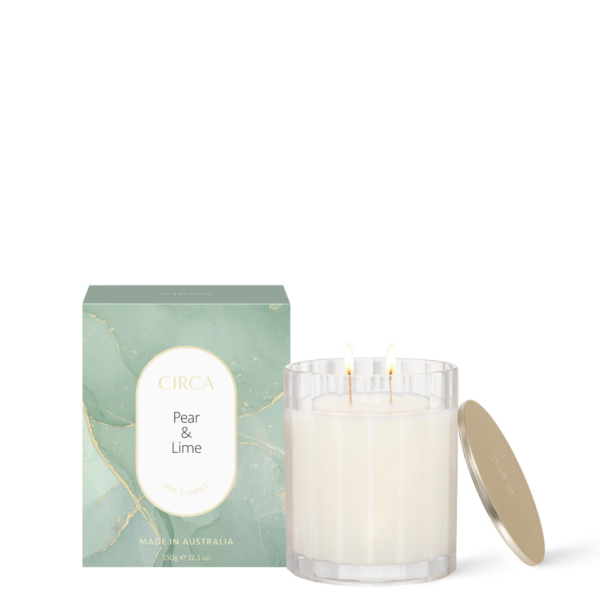 Soy Candle 350g - Asst Fragrance-Candles & Fragrances-Circa-Pear & Lime-The Bay Room