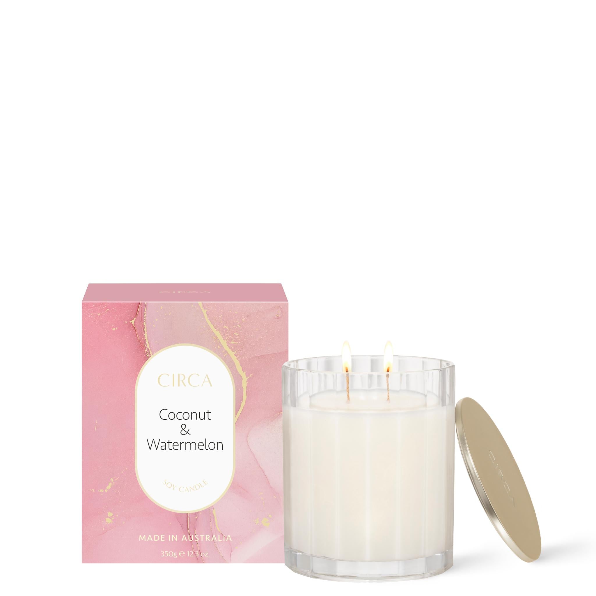 Soy Candle 350g - Asst Fragrance-Candles & Fragrances-Circa-Coconut & Watermelon-The Bay Room