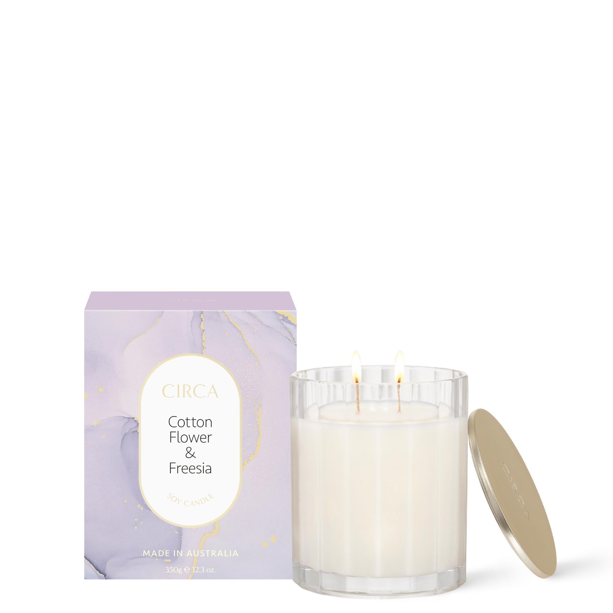Soy Candle 350g - Asst Fragrance-Candles & Fragrances-Circa-Cotton Flower & Freesia-The Bay Room