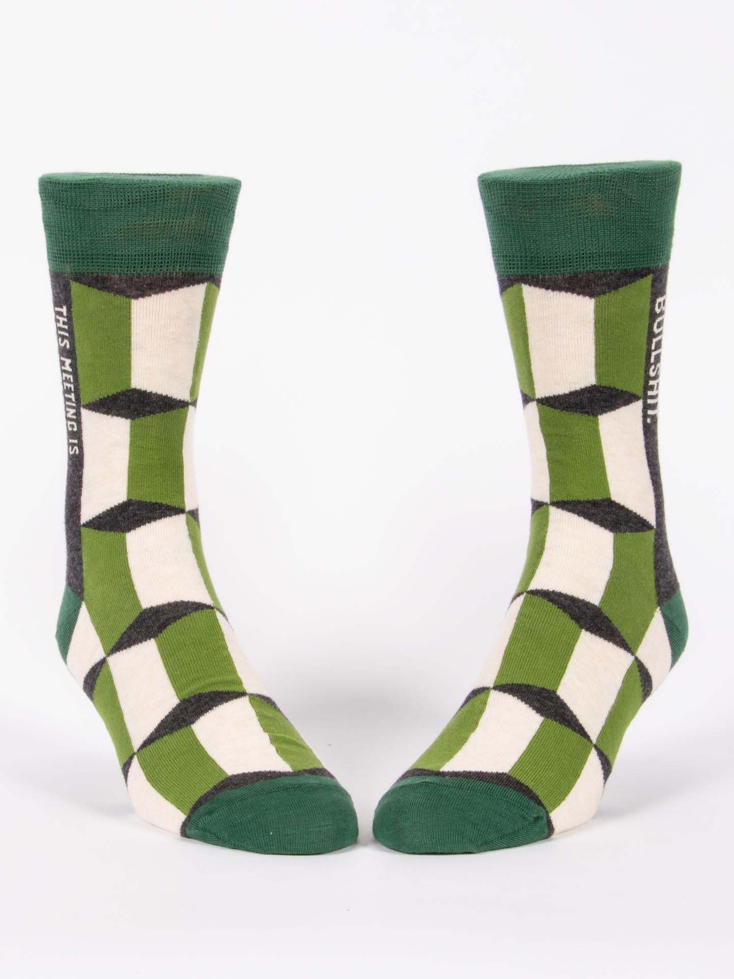 This Meeting is Bullshit Men's Crew Socks-Fun & Games-Blue Q-The Bay Room