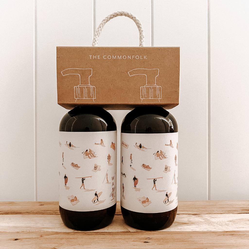 Wash + Lotion Kit / Beach From Above Ft. Cut Outs Co-Beauty & Well-Being-The Commonfolk Collective-The Bay Room