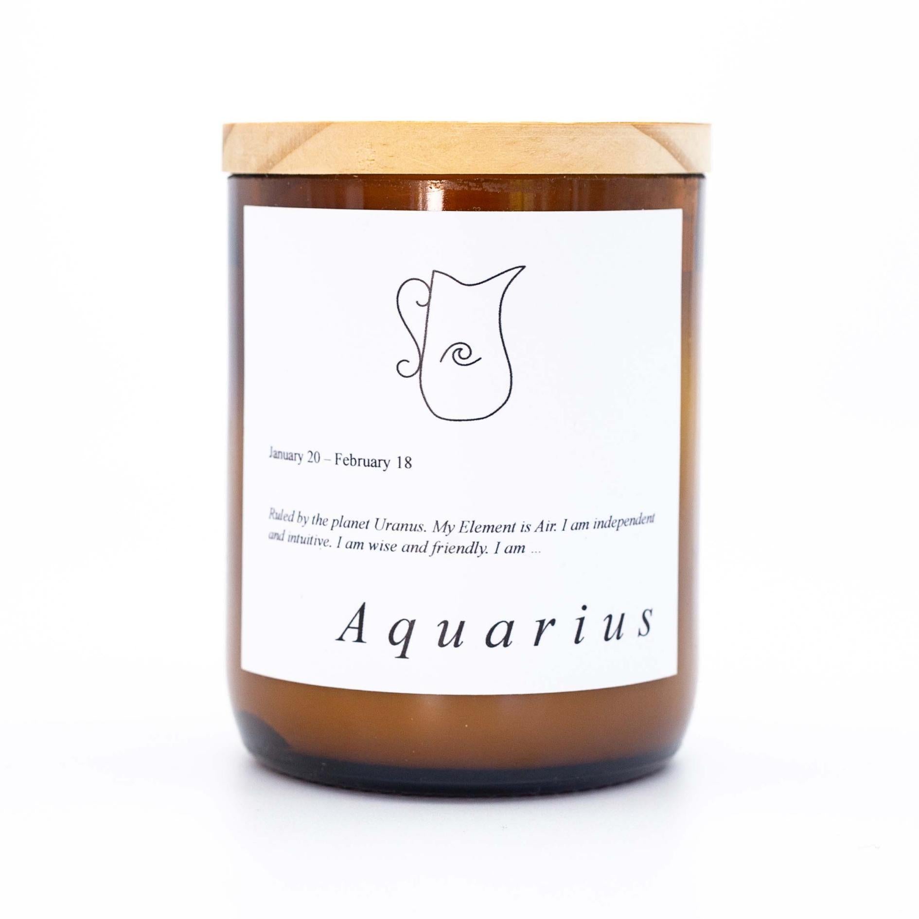 Zodiac Mid Soy Candle - Aquarius-Candles & Fragrances-The Commonfolk Collective-The Bay Room