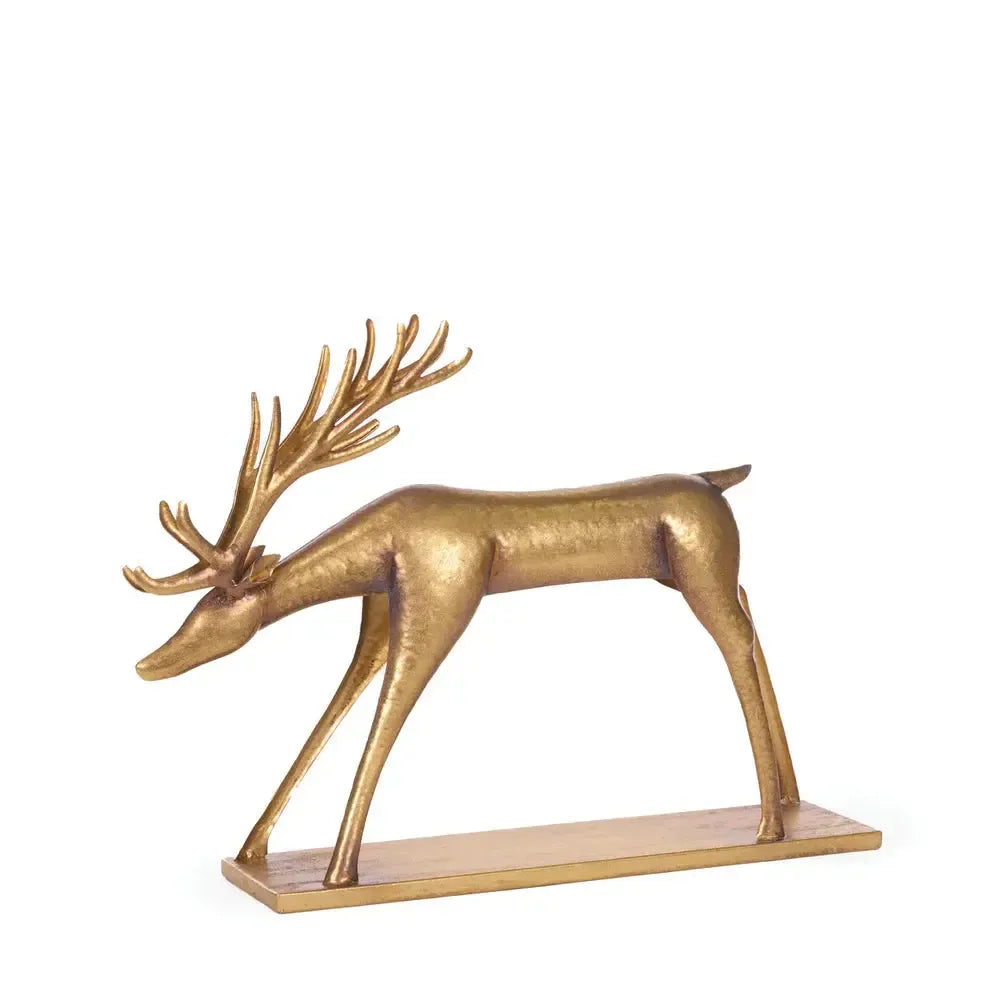 17.5cm Metallic Metal Reindeer-Christmas-Holly & Ivy-The Bay Room