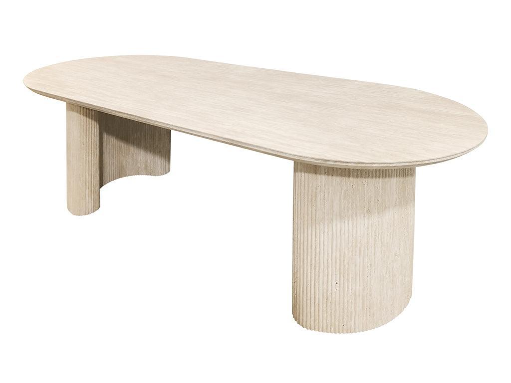 200cm Meyer Dining Table - Travertine-Furniture-Robert Mark-The Bay Room
