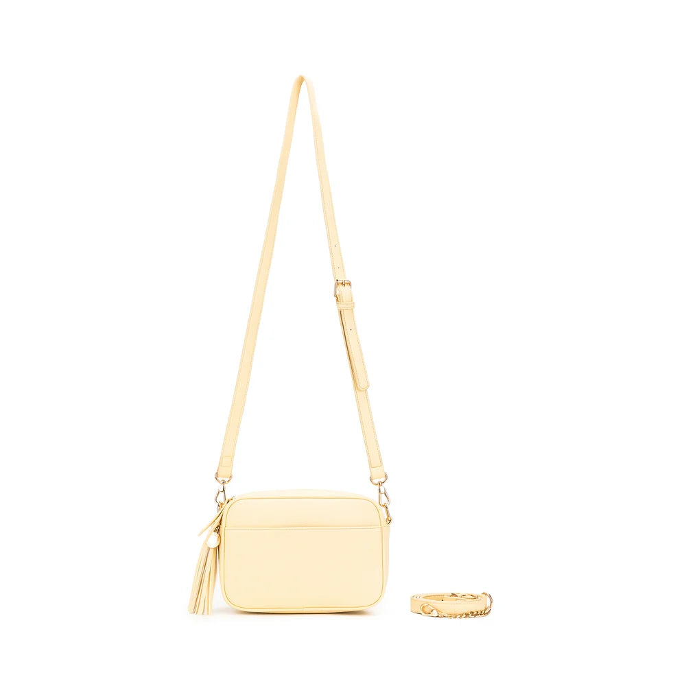 Indie Yellow Chiffon Crossbody
