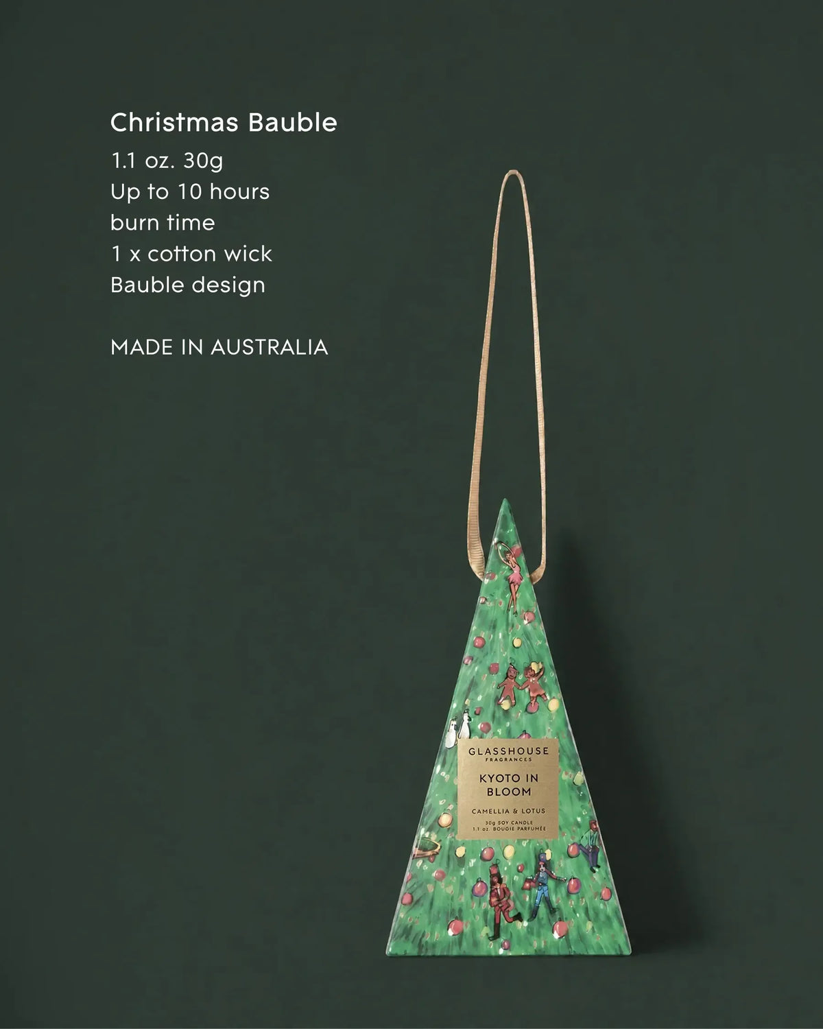 30g Christmas Bauble Candle - Kyoto In Bloom-Christmas-Glasshouse-The Bay Room