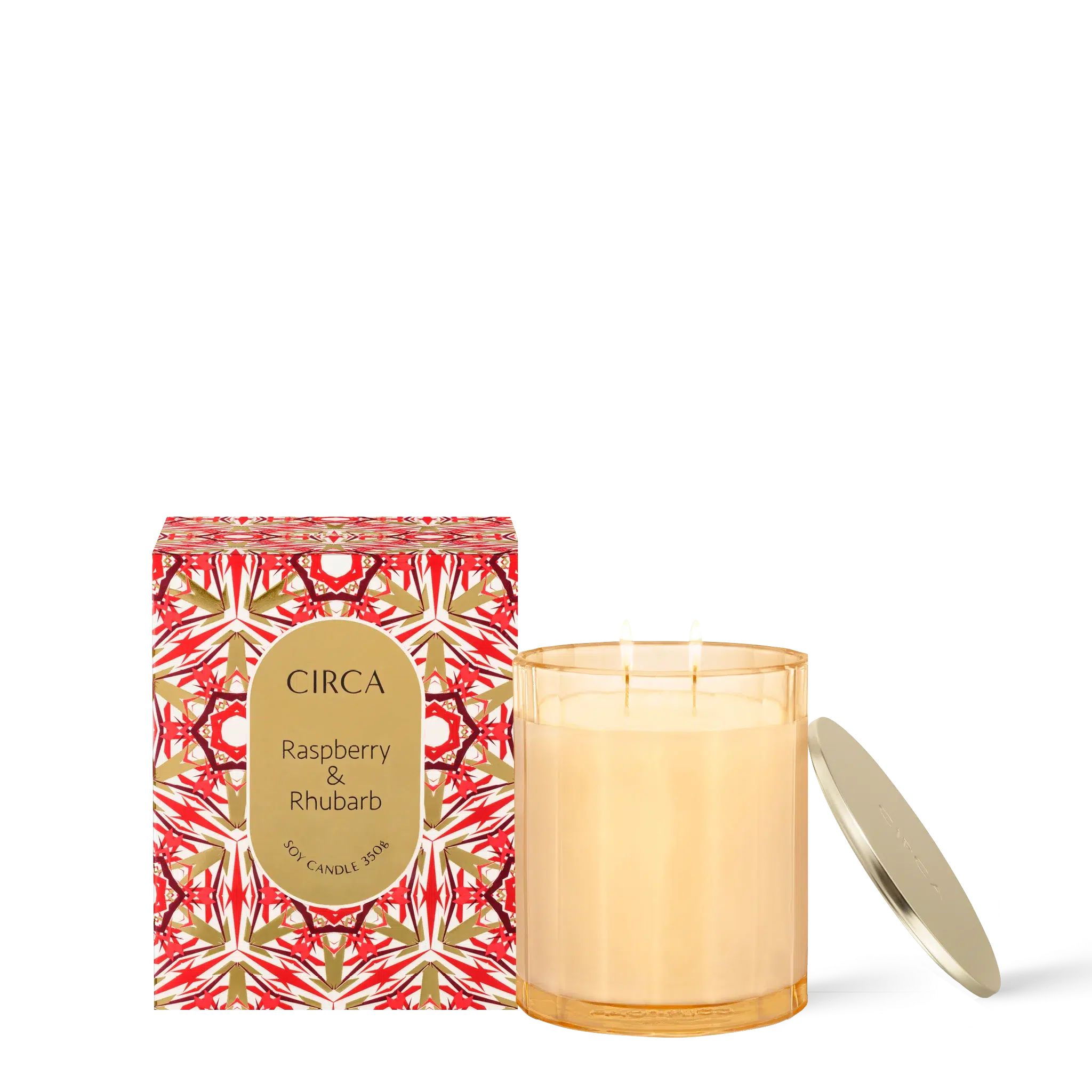 350g Candle - Raspberry & Rhubarb-Christmas-Circa-The Bay Room