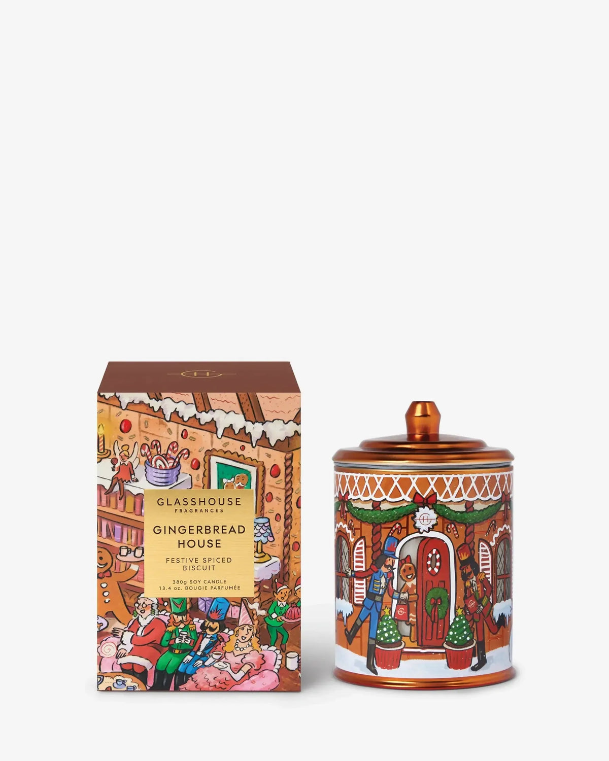 380g Candle - Gingerbread House-Christmas-Glasshouse-The Bay Room