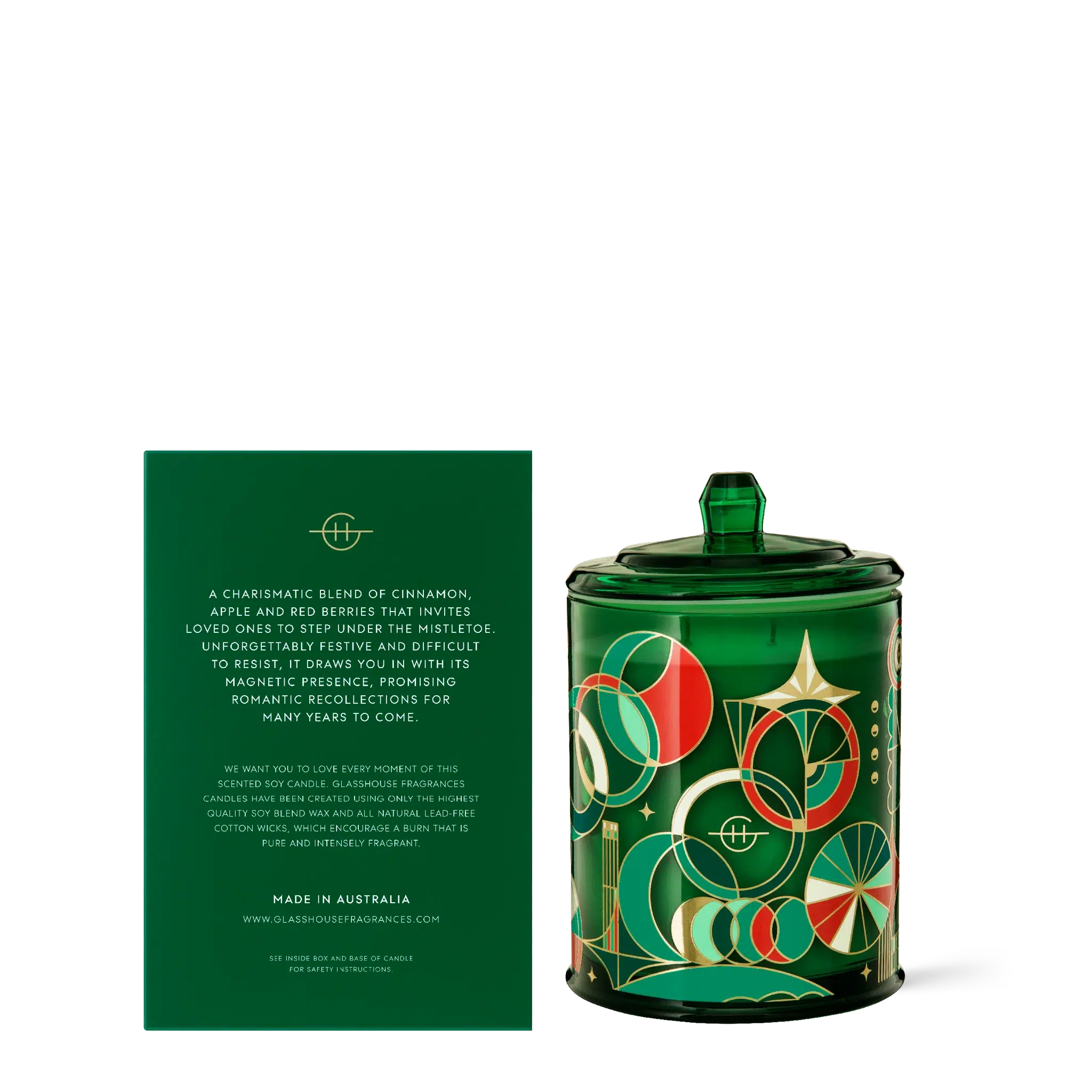 380g Candle - Under The Mistletoe-Christmas-Glasshouse-The Bay Room