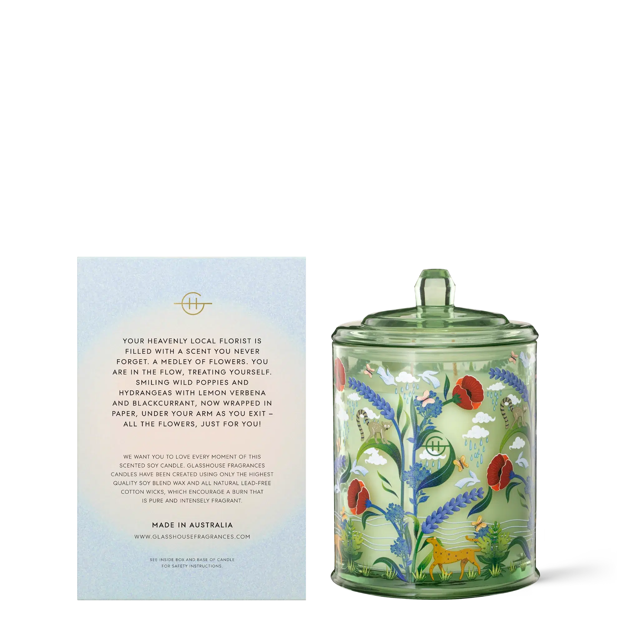 380g Triple Scented Soy Candle - Flower Therapy-Candles & Fragrances-Glasshouse-The Bay Room