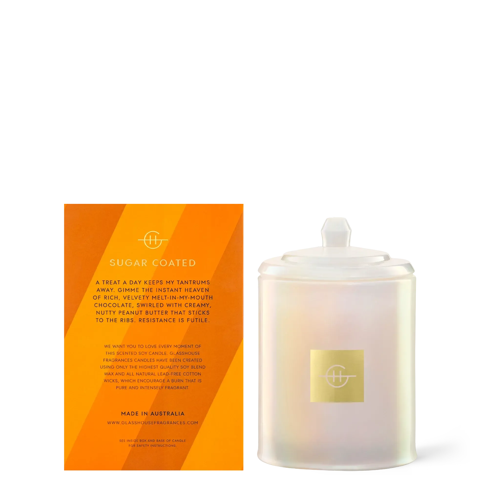380g Triple Scented Soy Candle - Peanut Butter Cups-Candles & Fragrances-Glasshouse-The Bay Room
