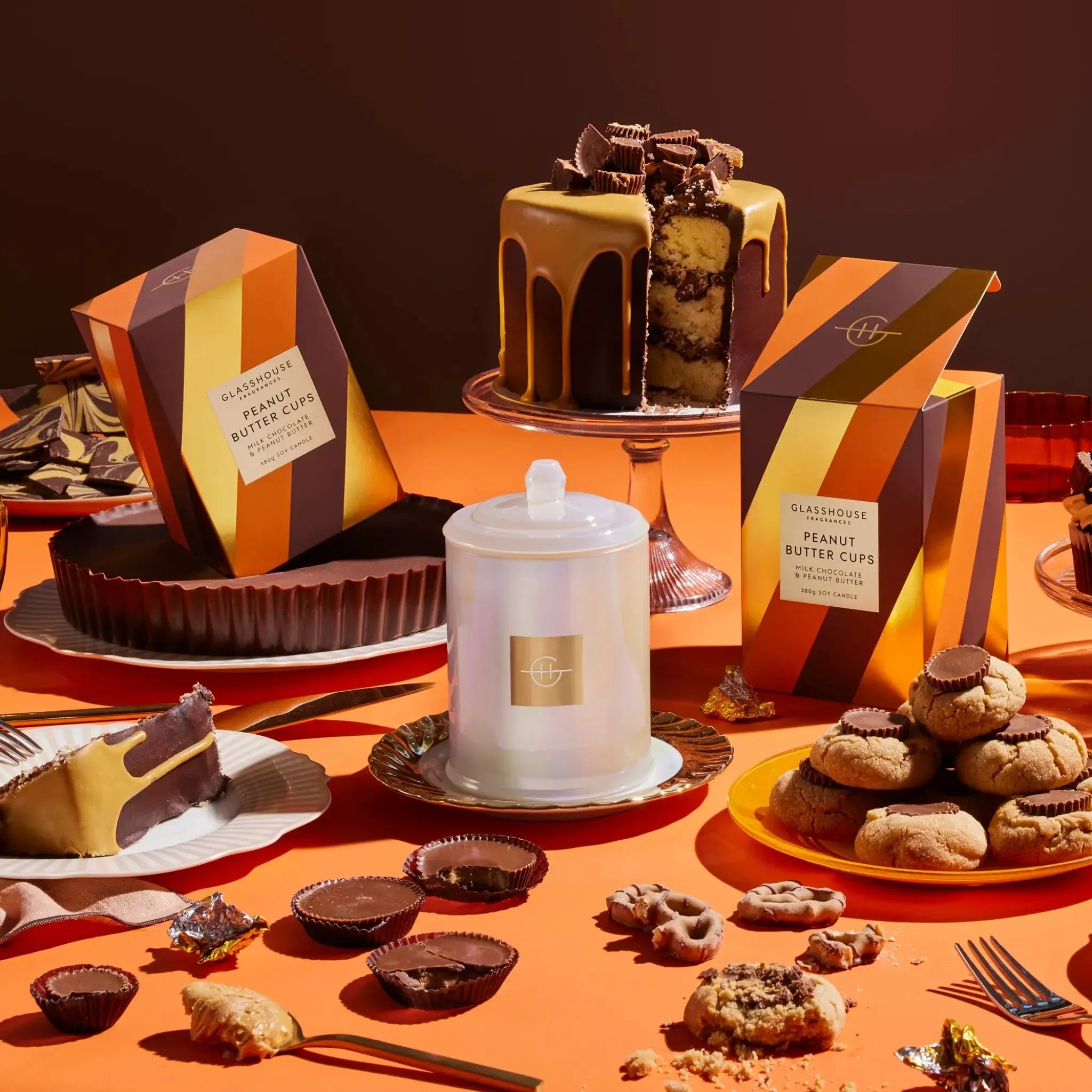 380g Triple Scented Soy Candle - Peanut Butter Cups-Candles & Fragrances-Glasshouse-The Bay Room