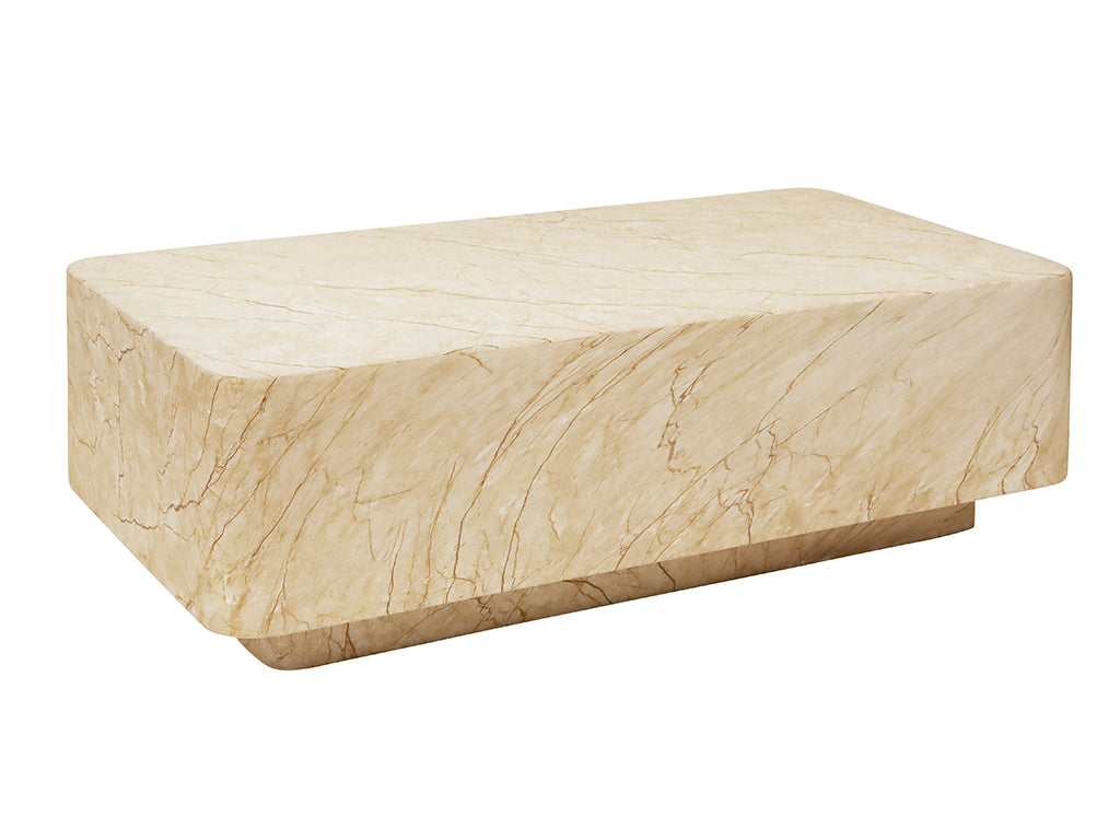 120x60cm Blanco MGO Coffee Table - Amber Marble