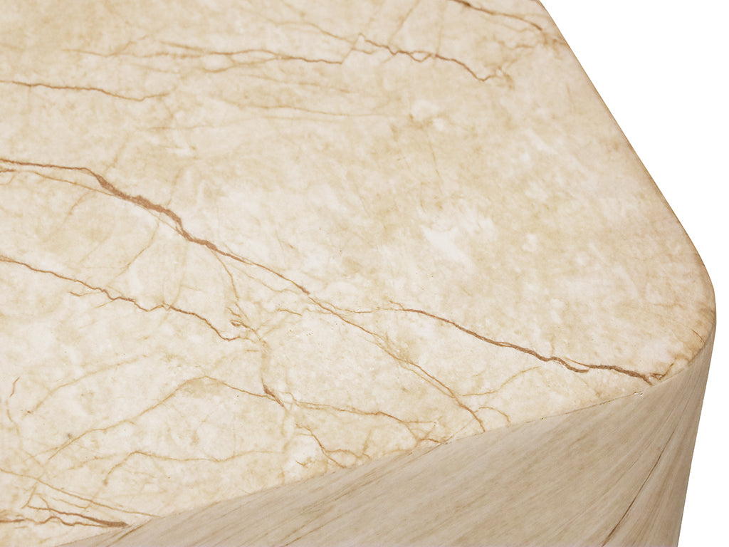 120x60cm Blanco MGO Coffee Table - Amber Marble