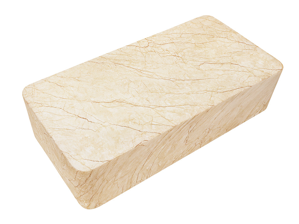 120x60cm Blanco MGO Coffee Table - Amber Marble