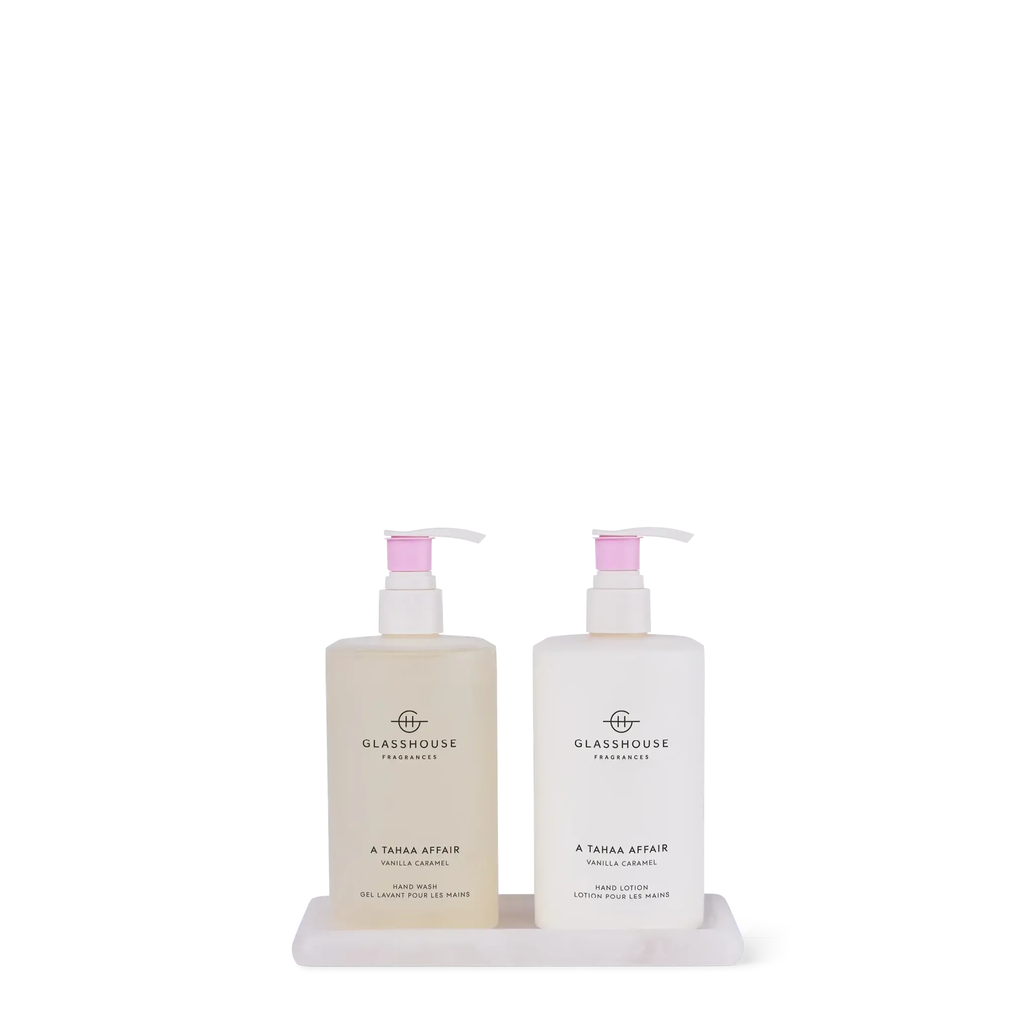 450ml Hand Wash, Hand Lotion & Tray - Asst Fragrances-Candles & Fragrances-Glasshouse-The Bay Room