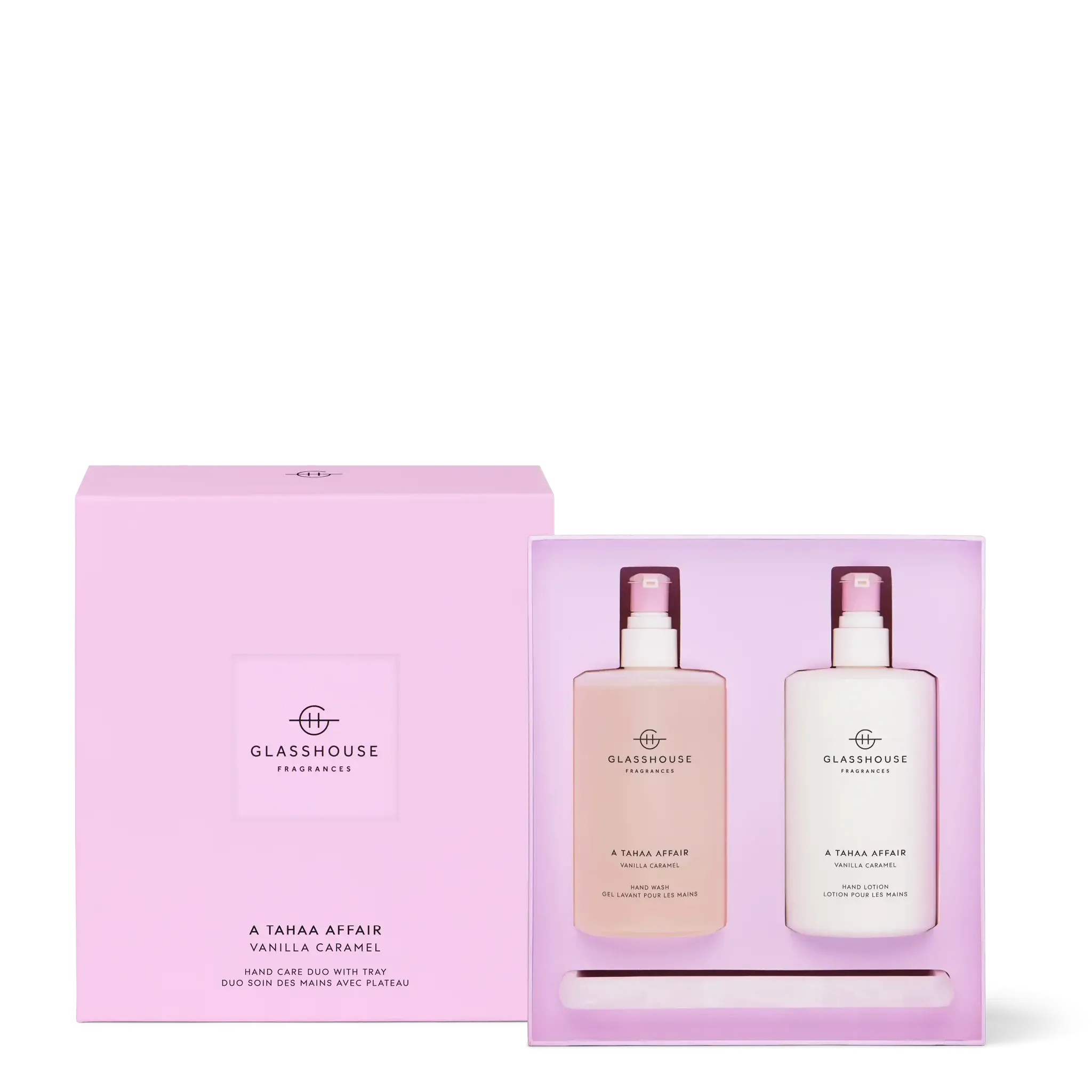 450ml Hand Wash, Hand Lotion & Tray - Asst Fragrances-Candles & Fragrances-Glasshouse-A Tahaa Affair-The Bay Room
