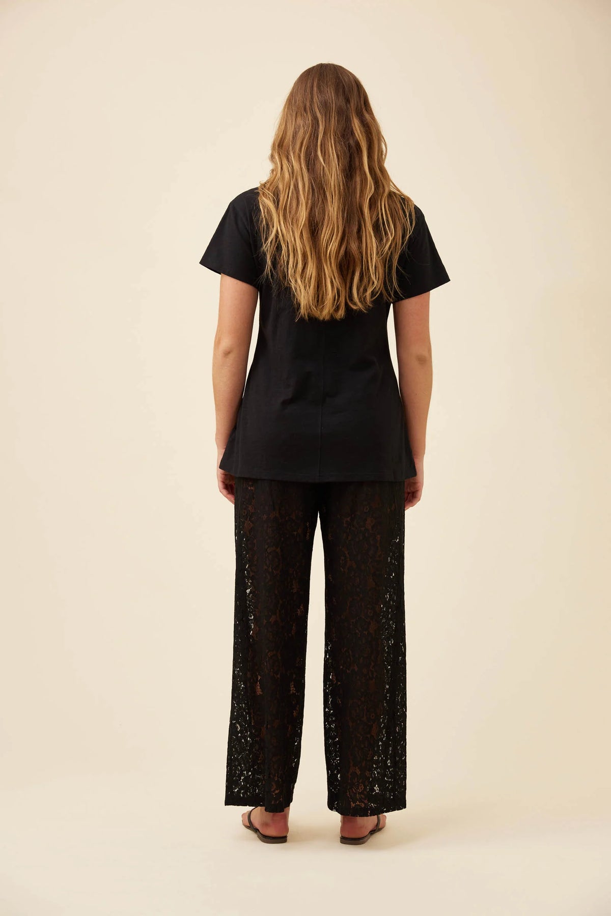 Ethel Lace Pant - Black