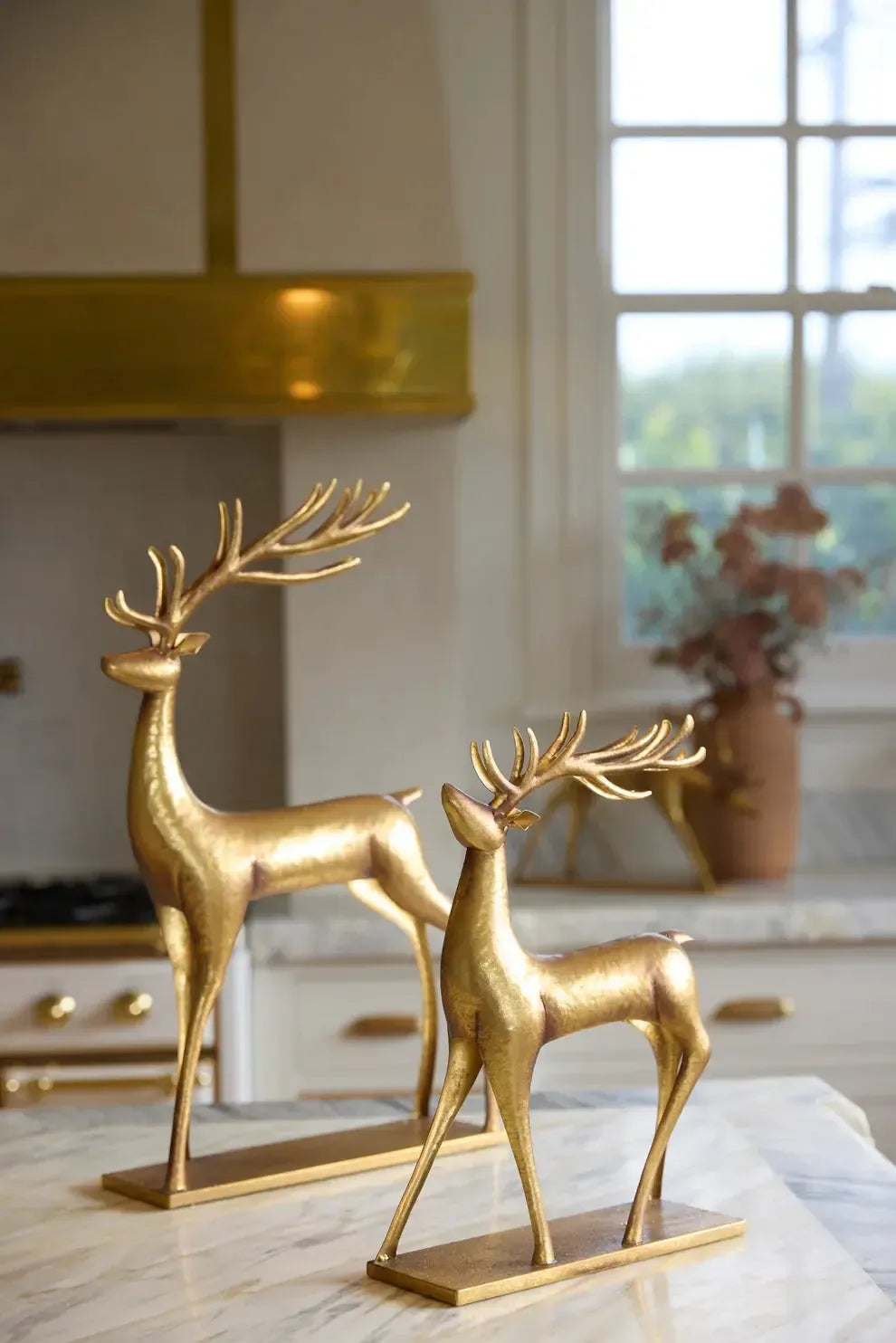 57cm Metallic Metal Reindeer-Christmas-Holly & Ivy-The Bay Room