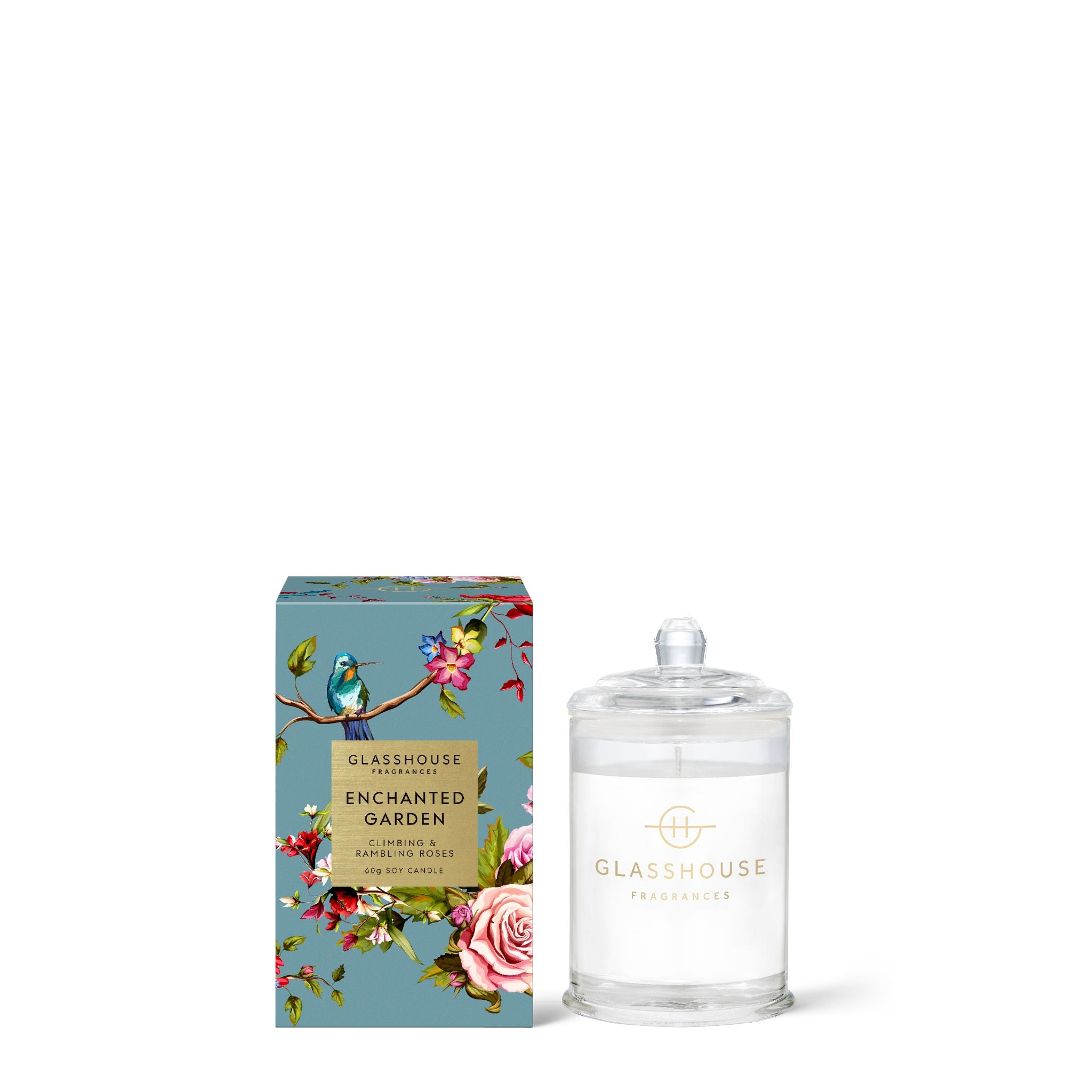 60g Triple Scented Soy Candle - Enchanted Garden-Candles & Fragrance-Glasshouse-The Bay Room