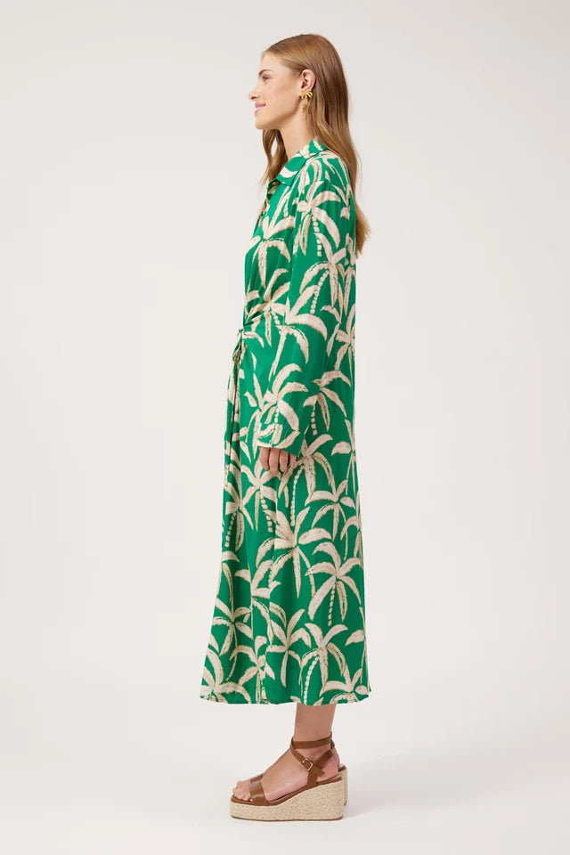 Congo Midi Shirt Dress - Palm