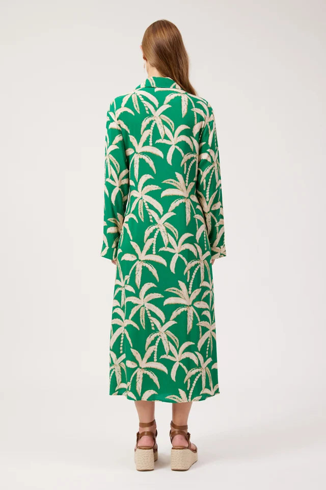 Congo Midi Shirt Dress - Palm