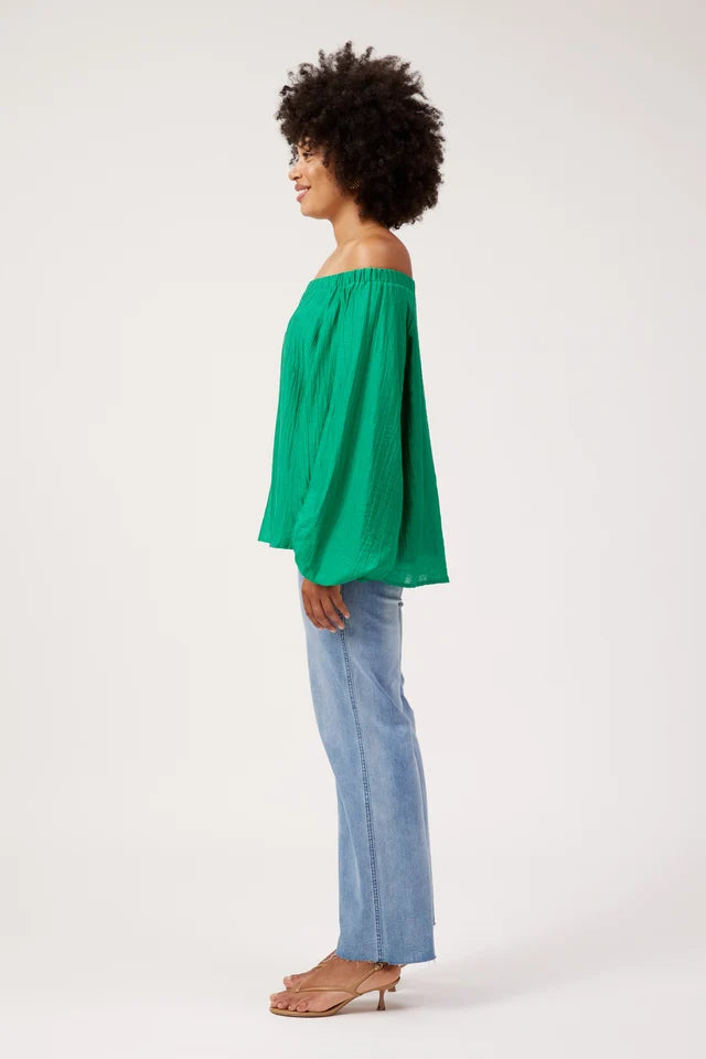 Kenya Off Shoulder Top - Green