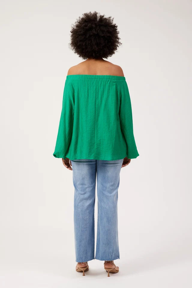 Kenya Off Shoulder Top - Green
