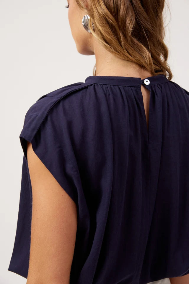 Positano Top - Navy
