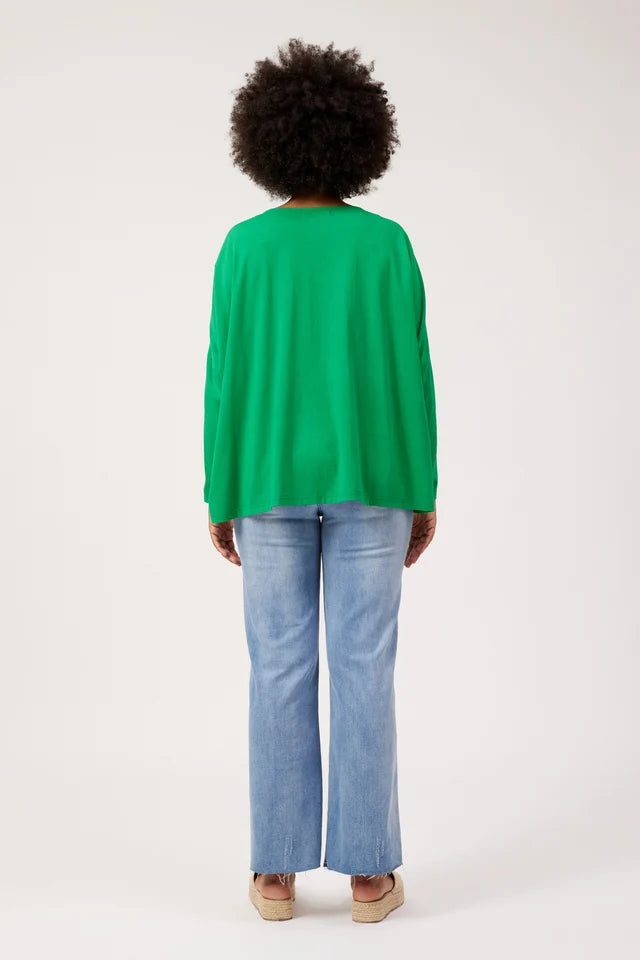 Elba Heart Long Sleeve Tshirt - Green