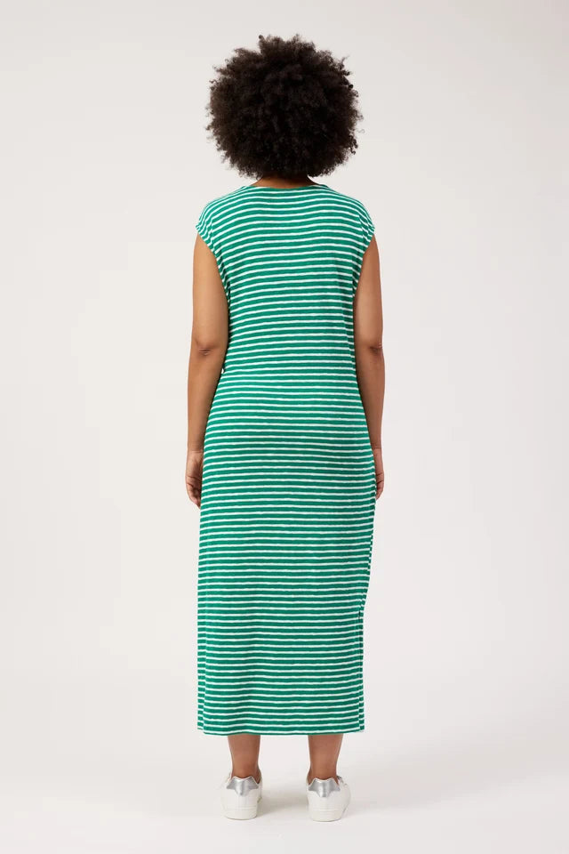 Tropea Stripe Tie Dress - Green