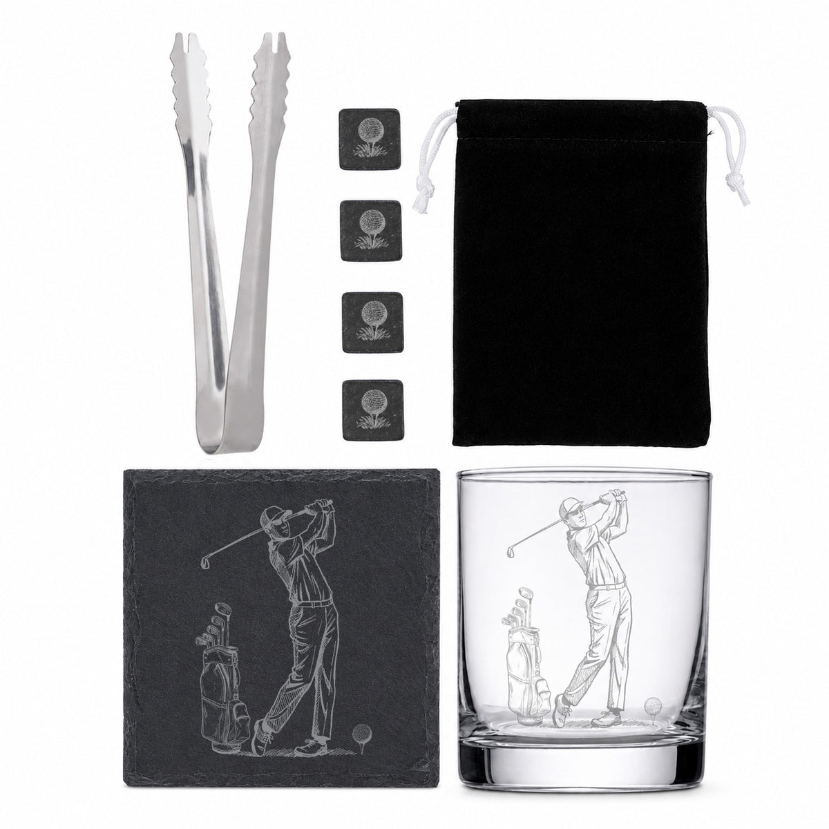 Whisky Business Golf 9pc Whisky Set