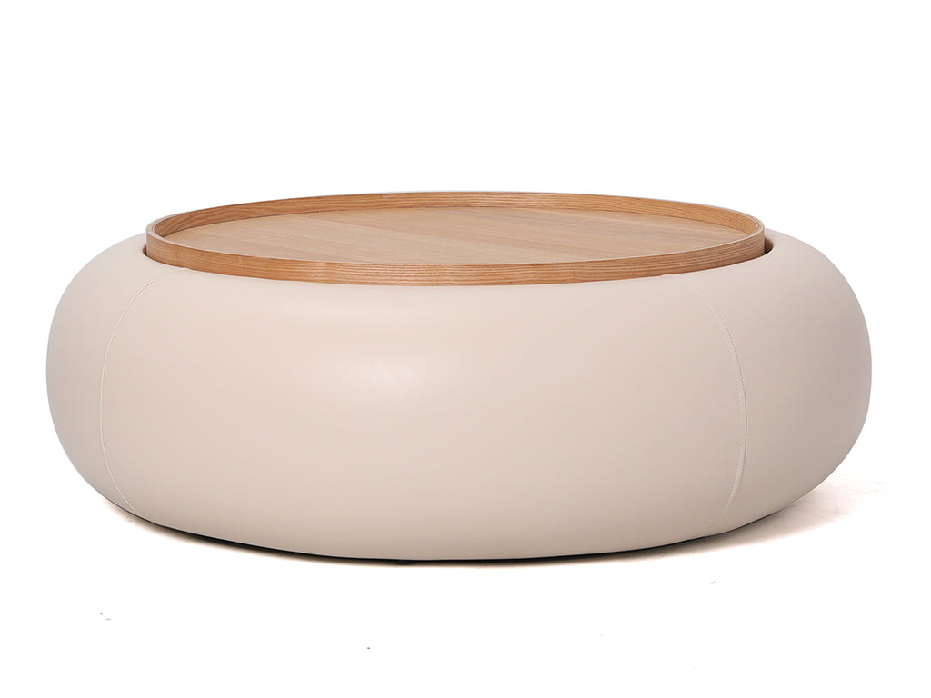 Tub Coffee Table with Storage 102x34cm - Beige