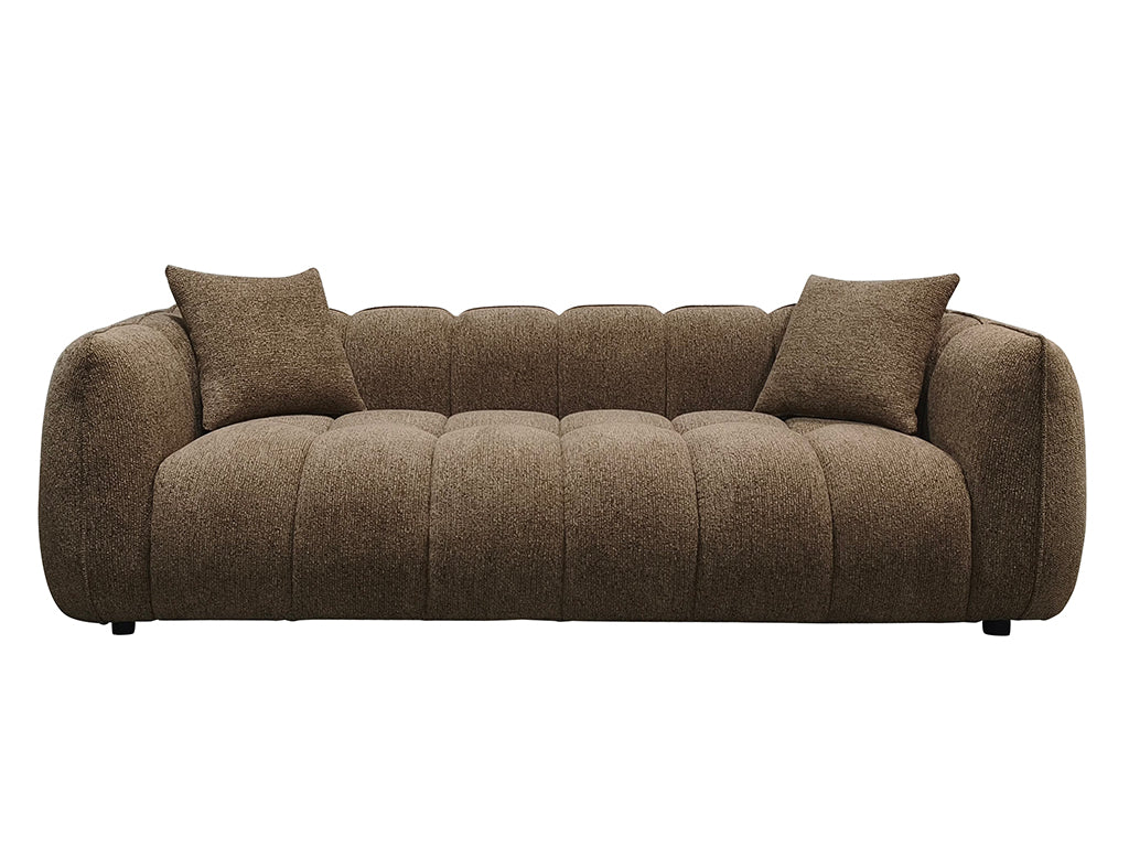 229cm Vienna 3 Seat Sofa - Mocha Fleck
