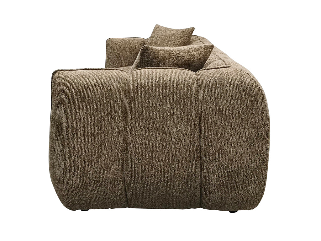 229cm Vienna 3 Seat Sofa - Mocha Fleck