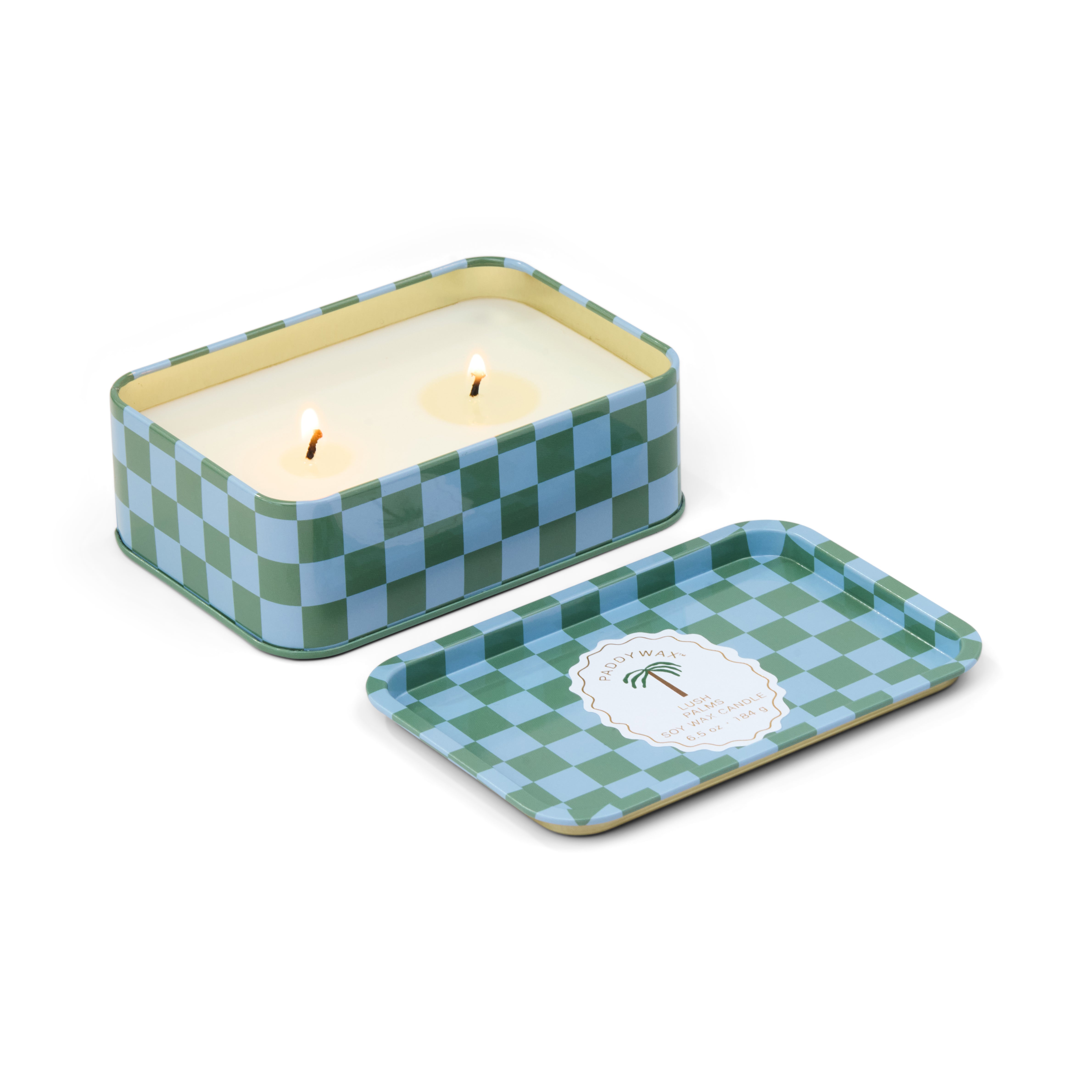 A Dopo 184g Printed Tin - Palm - Lush Palms-Candles & Fragrances-Paddywax-The Bay Room