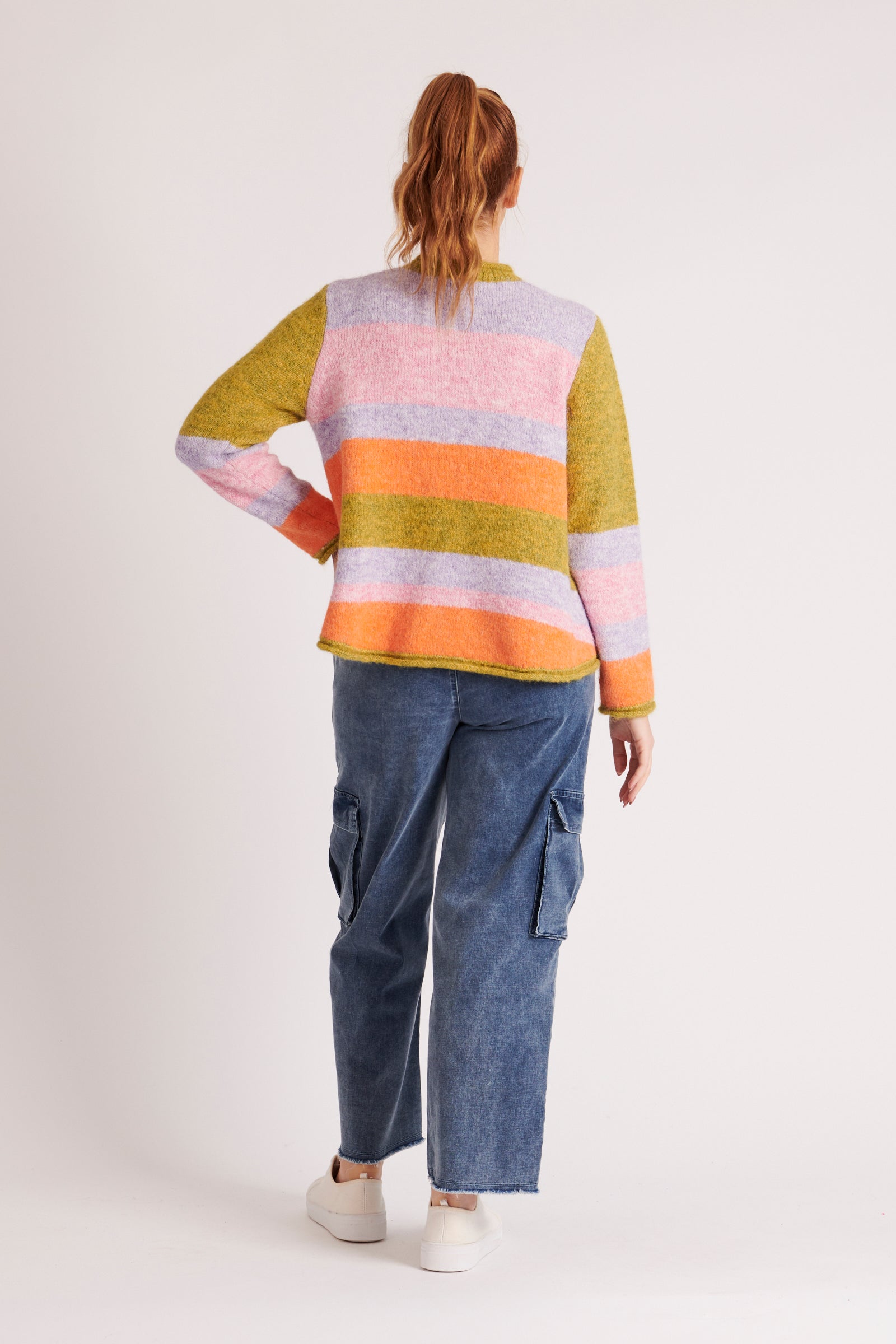 A-Line Jumper - Multi Colour Stripe-Knitwear & Jumpers-A Little Birdie Told Me-The Bay Room