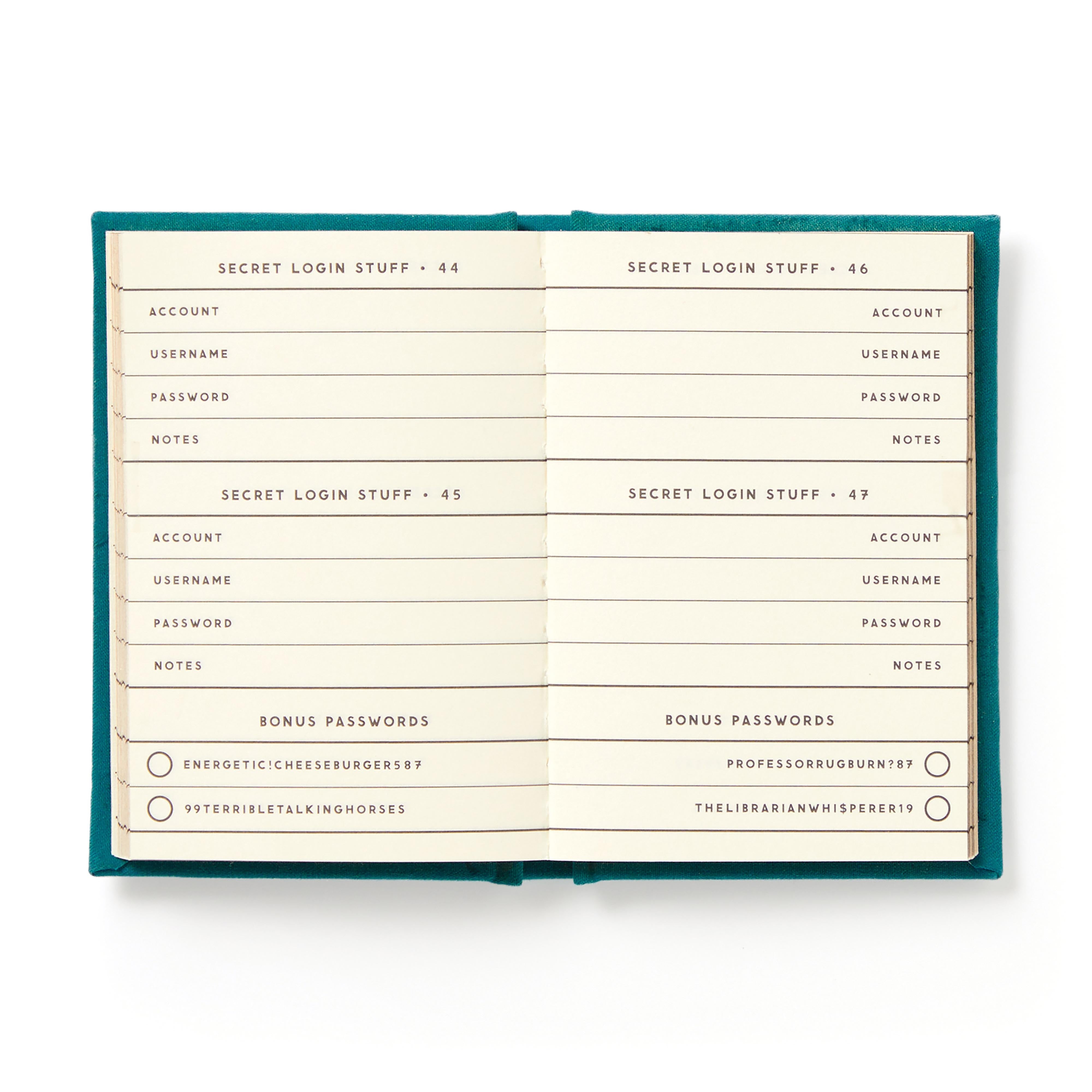 A Tiny Password Diary - Definitely Not My Passwords-Fun & Games-Brass Monkey-The Bay Room