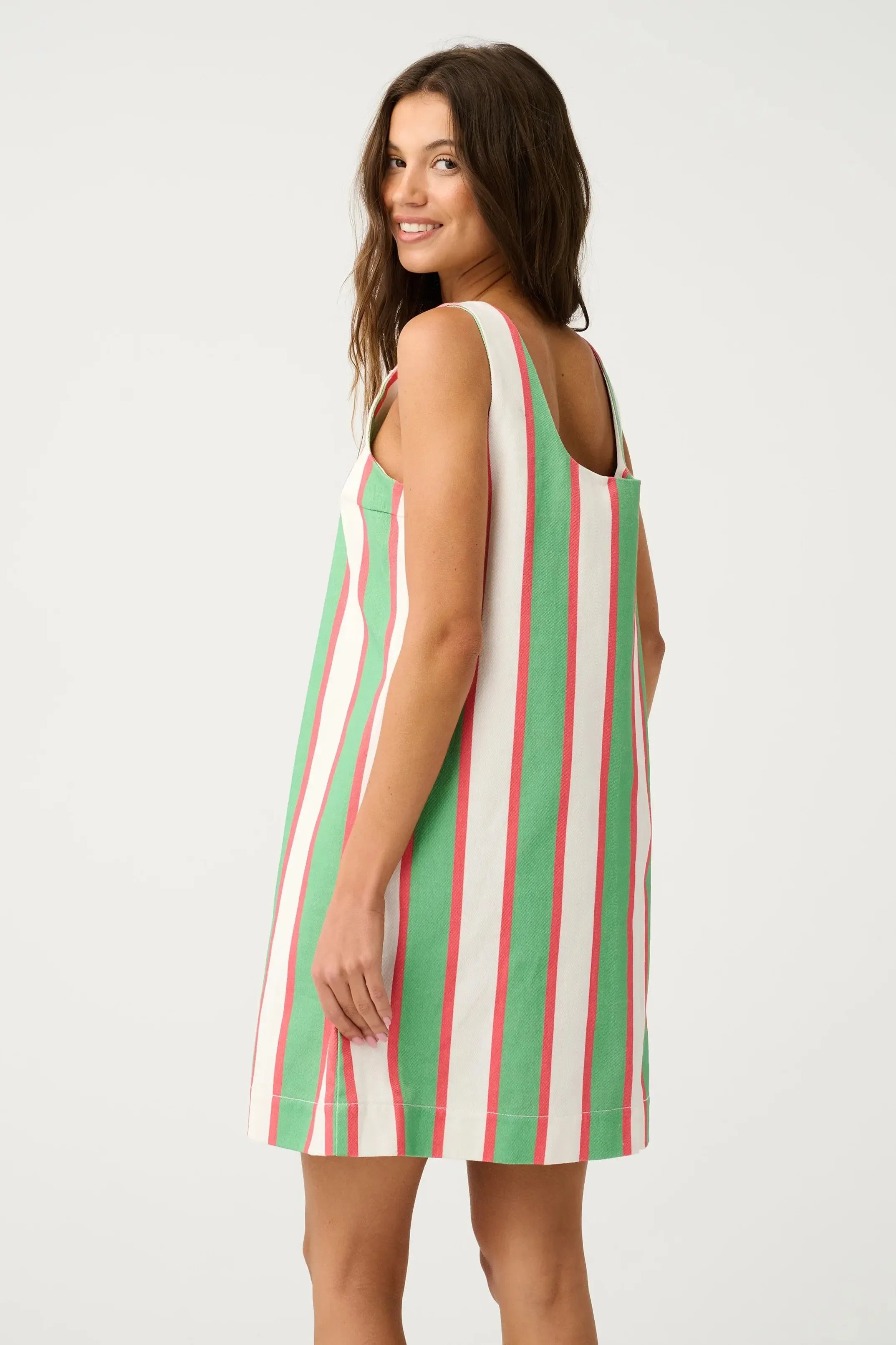 Abi Mini Dress - Carnival Stripe-Dresses-Cartel & Willow-The Bay Room