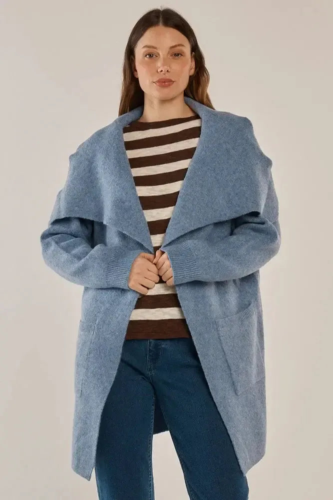 Abigail Cardigan - Cornflower Blue-Knitwear & Jumpers-Betty Basics-The Bay Room