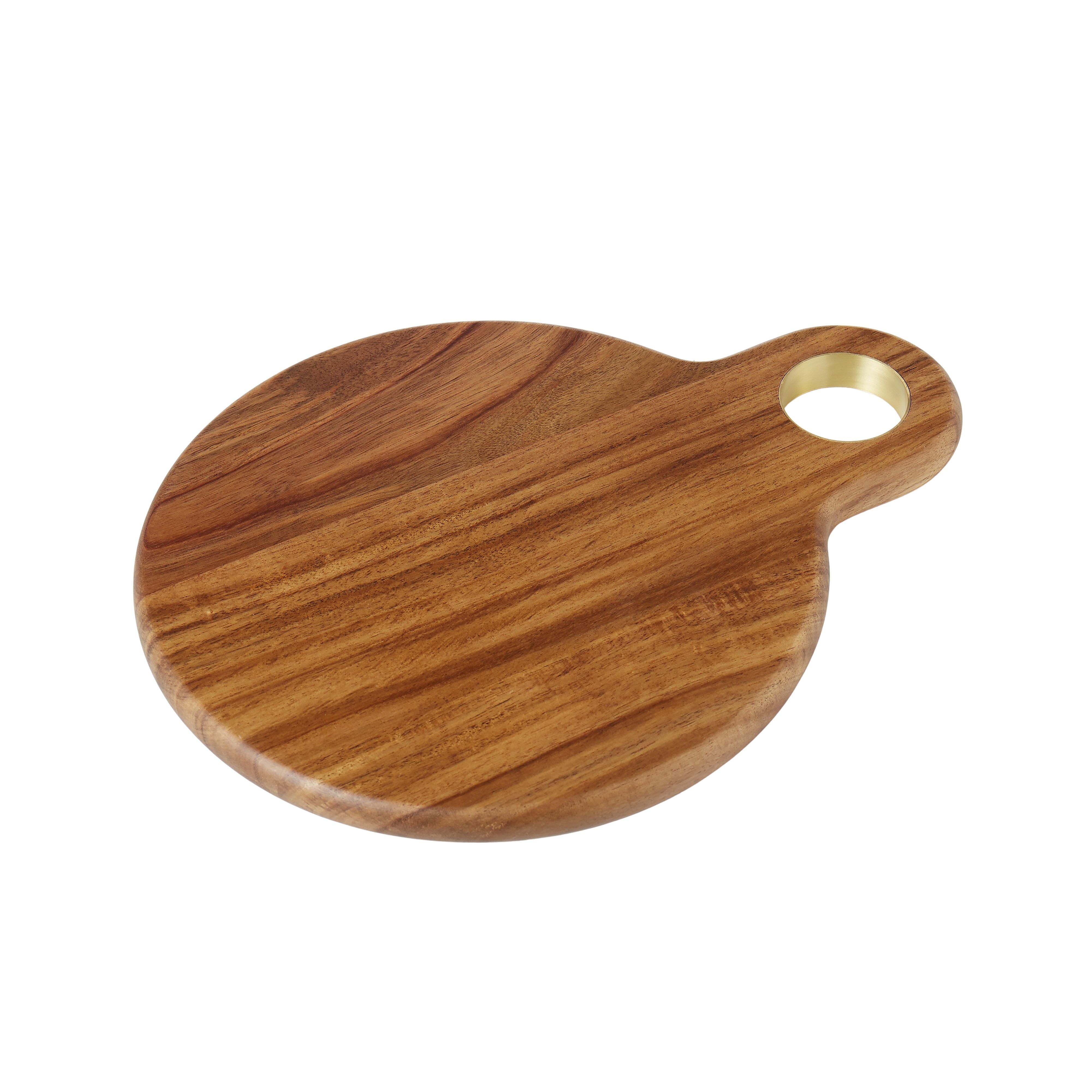 Acacia Brass Serving Board 32.5x25x1.8cm-General-Davis & Waddell-The Bay Room